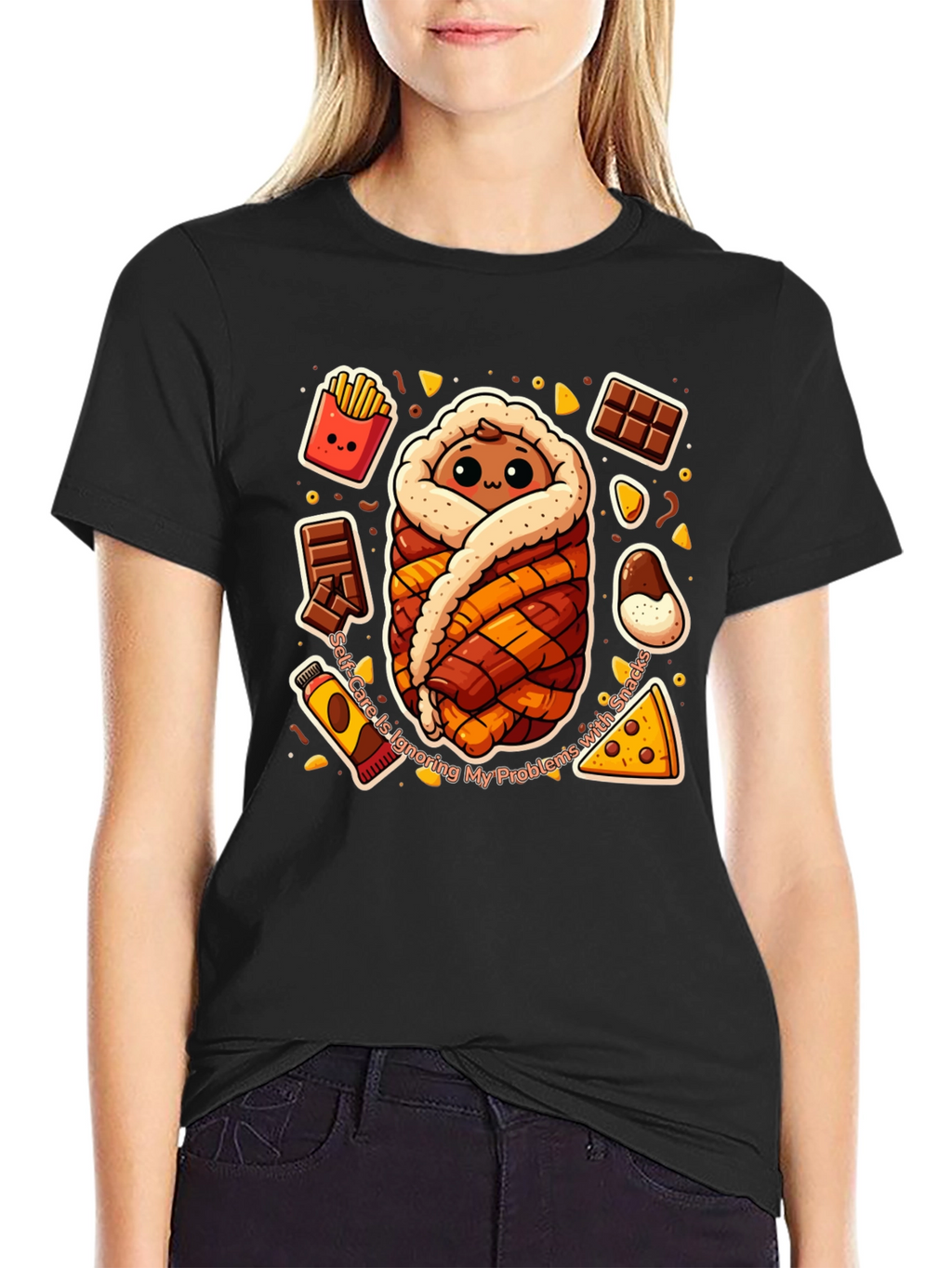 Snack Wrap T-Shirt Funny Graphic Tee