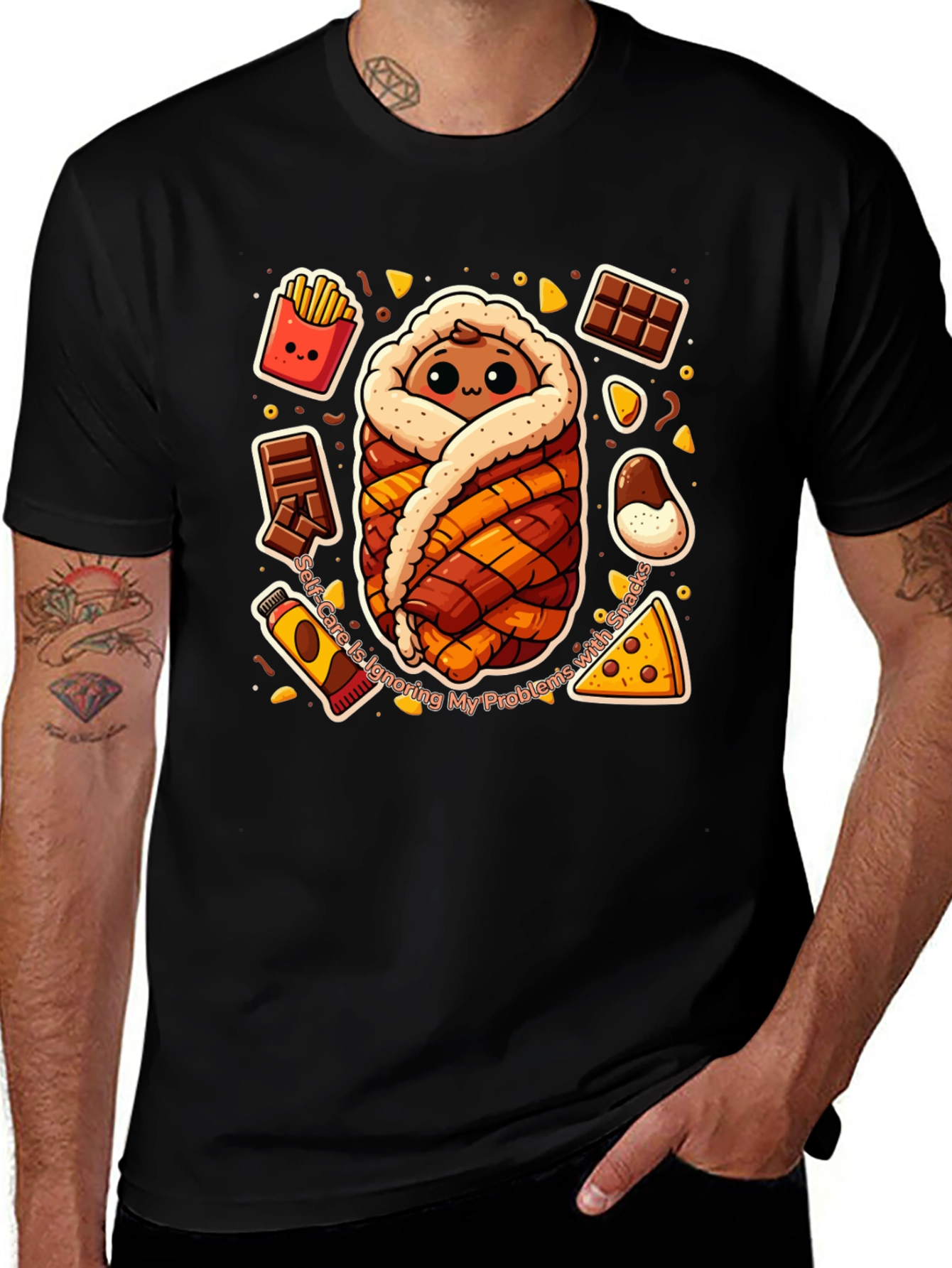 Snack Wrap T-Shirt Funny Graphic Tee