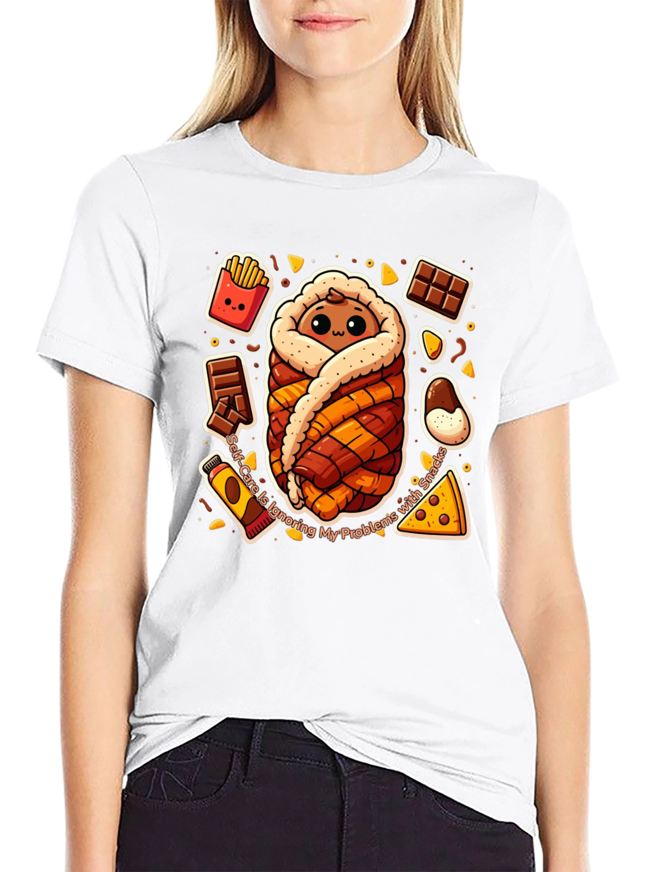 Snack Wrap T-Shirt Funny Graphic Tee