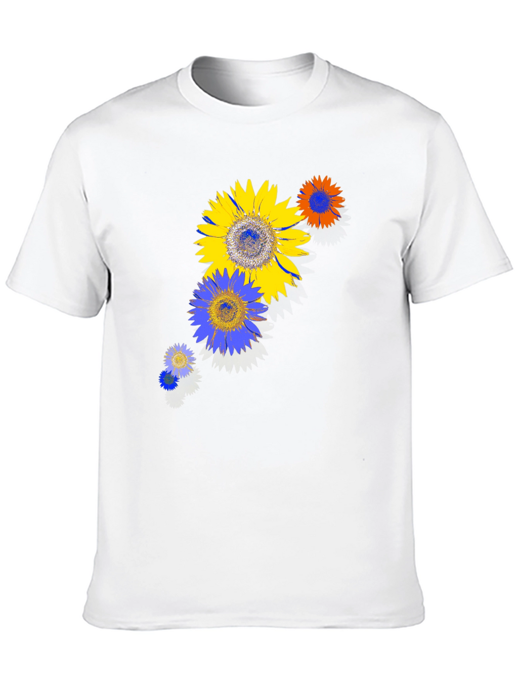 Sunflower Graphic Print Black T-Shirt