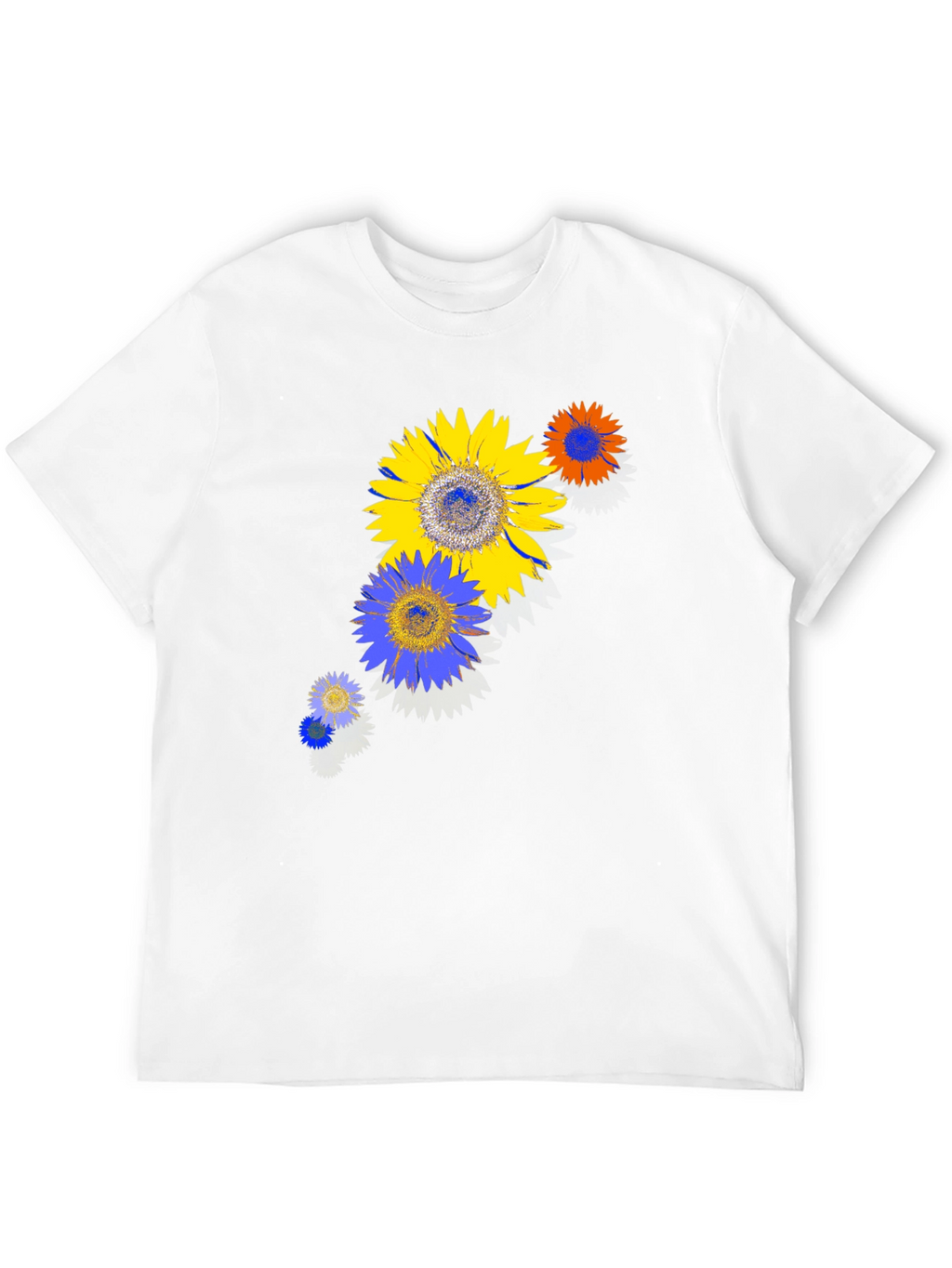 Sunflower Graphic Print Black T-Shirt