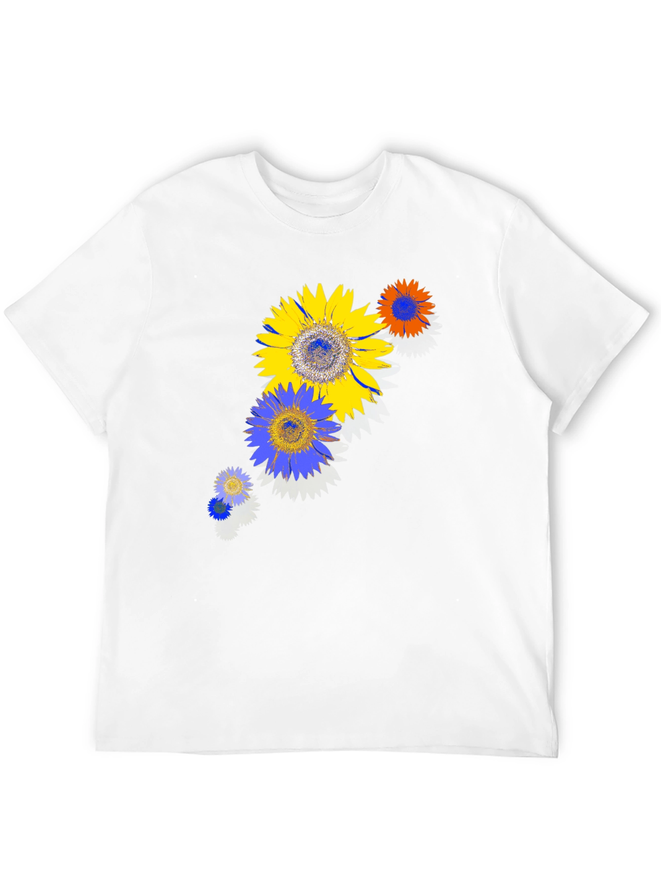Sunflower Graphic Print Black T-Shirt