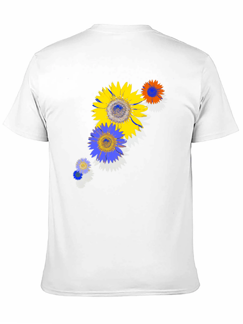 Sunflower Graphic Print Black T-Shirt