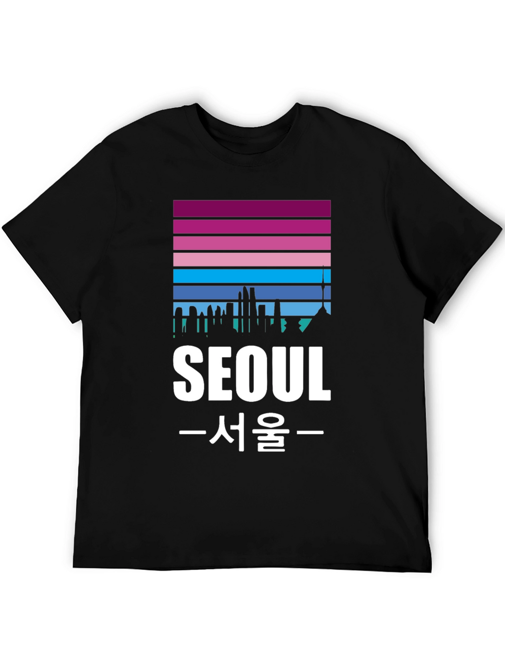 Seoul Skyline Graphic Tee - Korean Pride