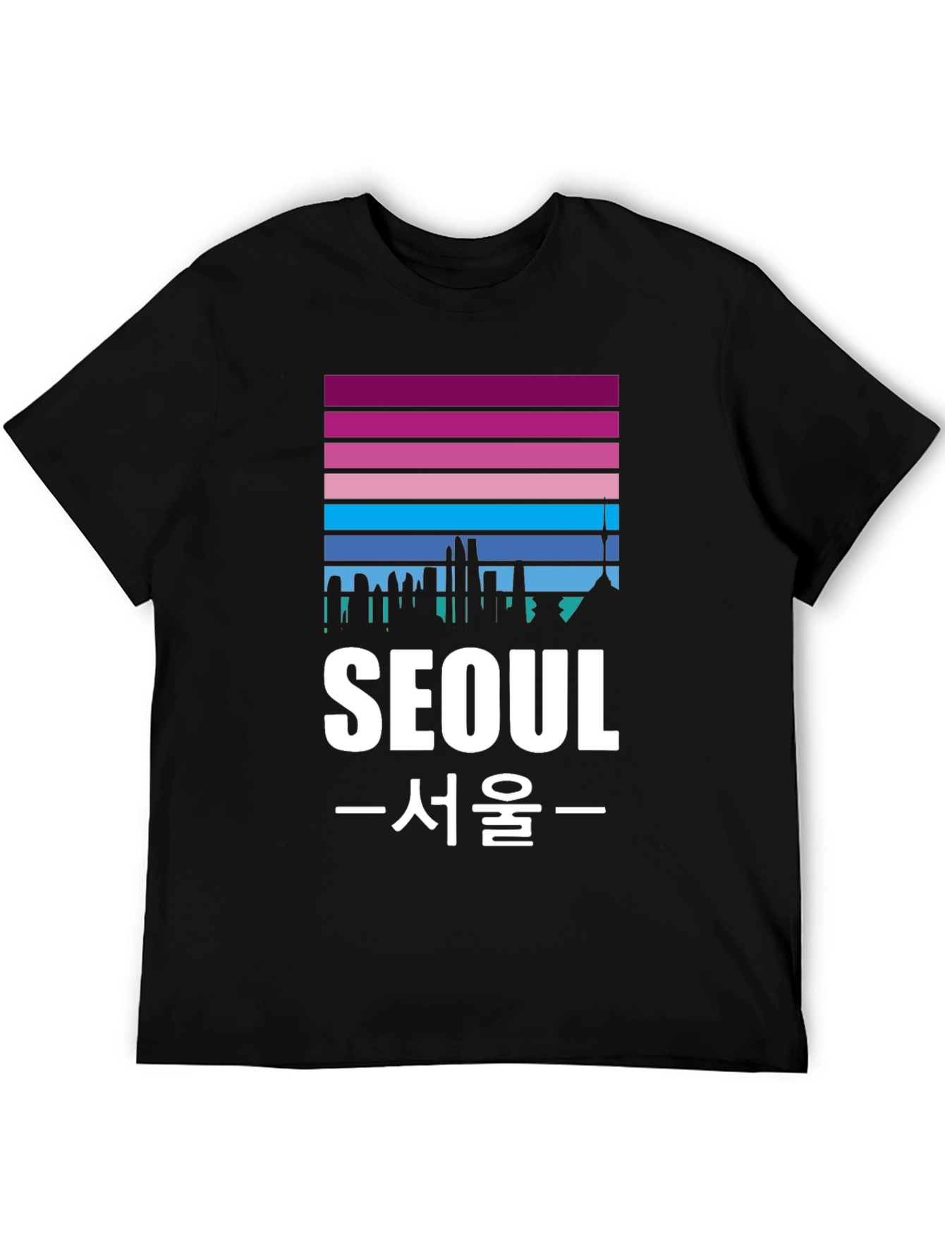 Seoul Skyline Graphic Tee - Korean Pride