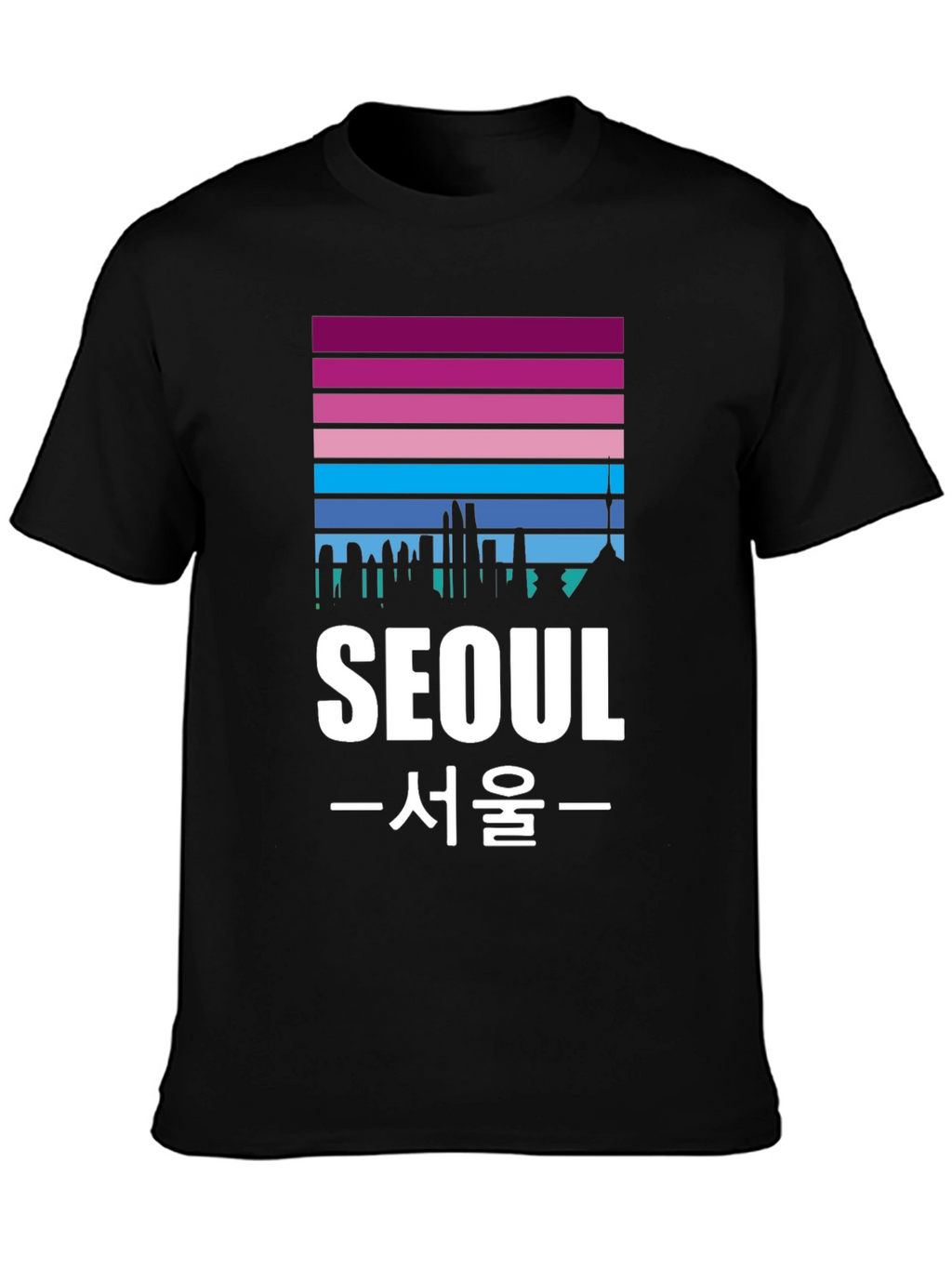 Seoul Skyline Graphic Tee - Korean Pride