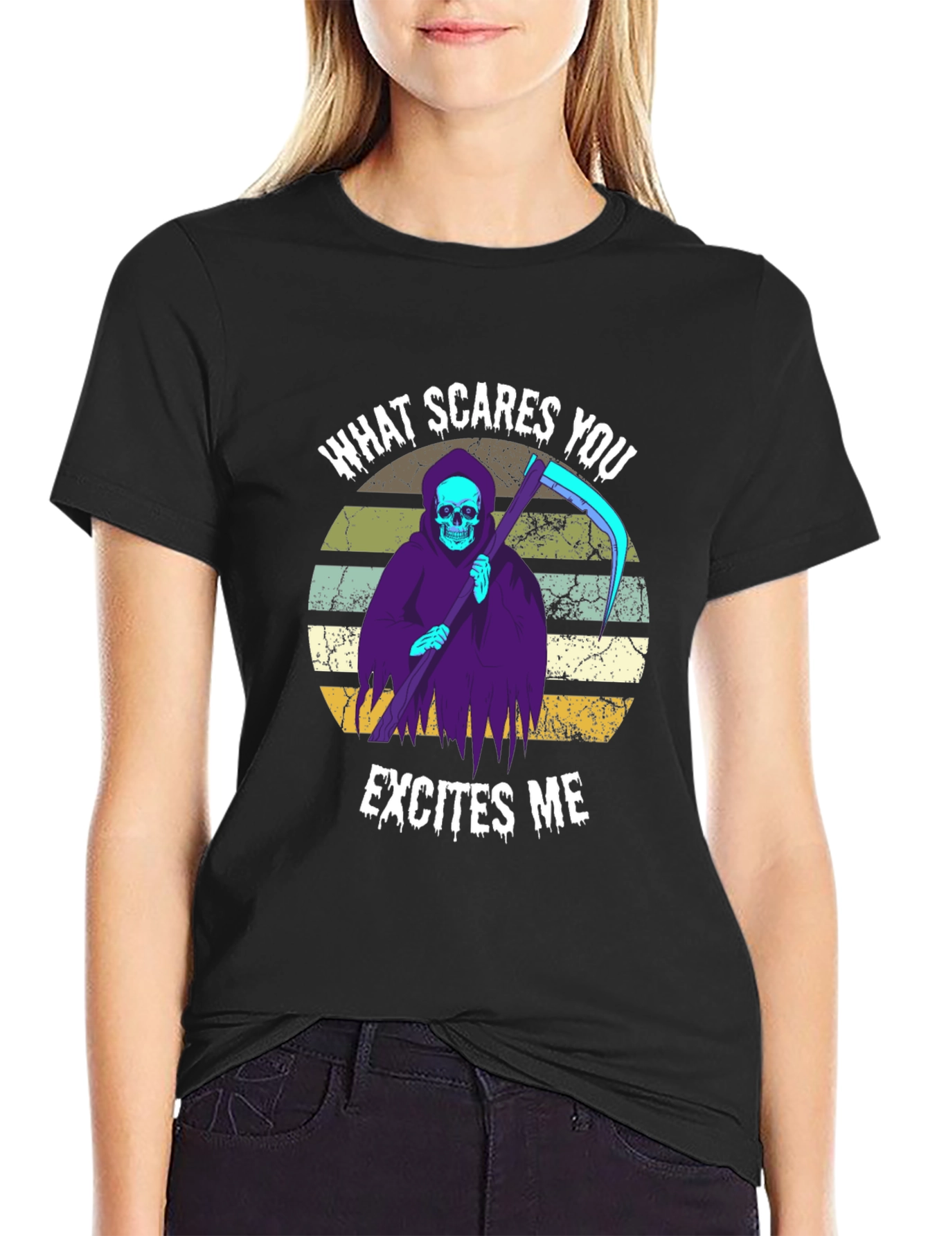Grim Reaper T-Shirt: What Scares You Excites Me