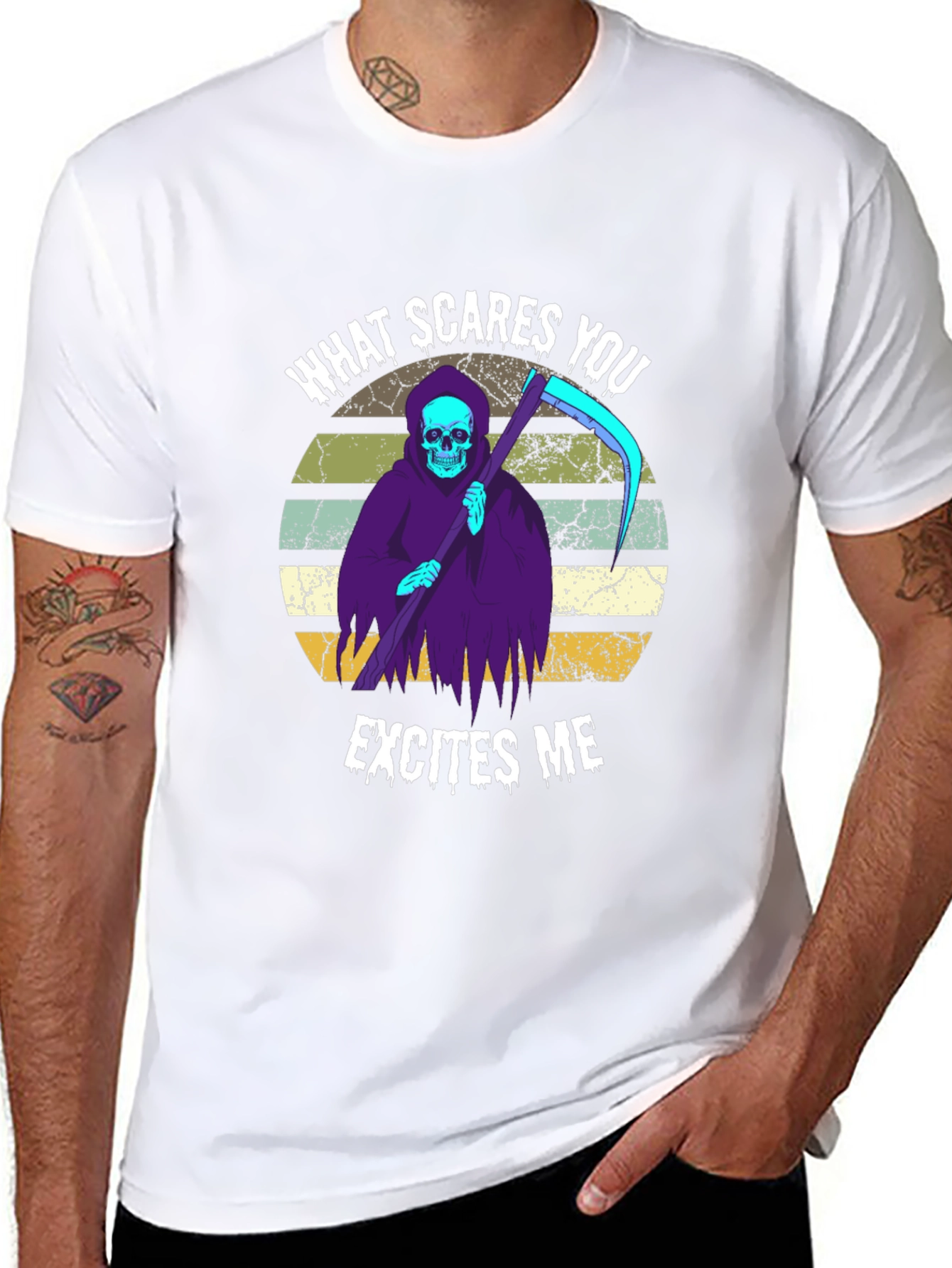 Grim Reaper T-Shirt: What Scares You Excites Me