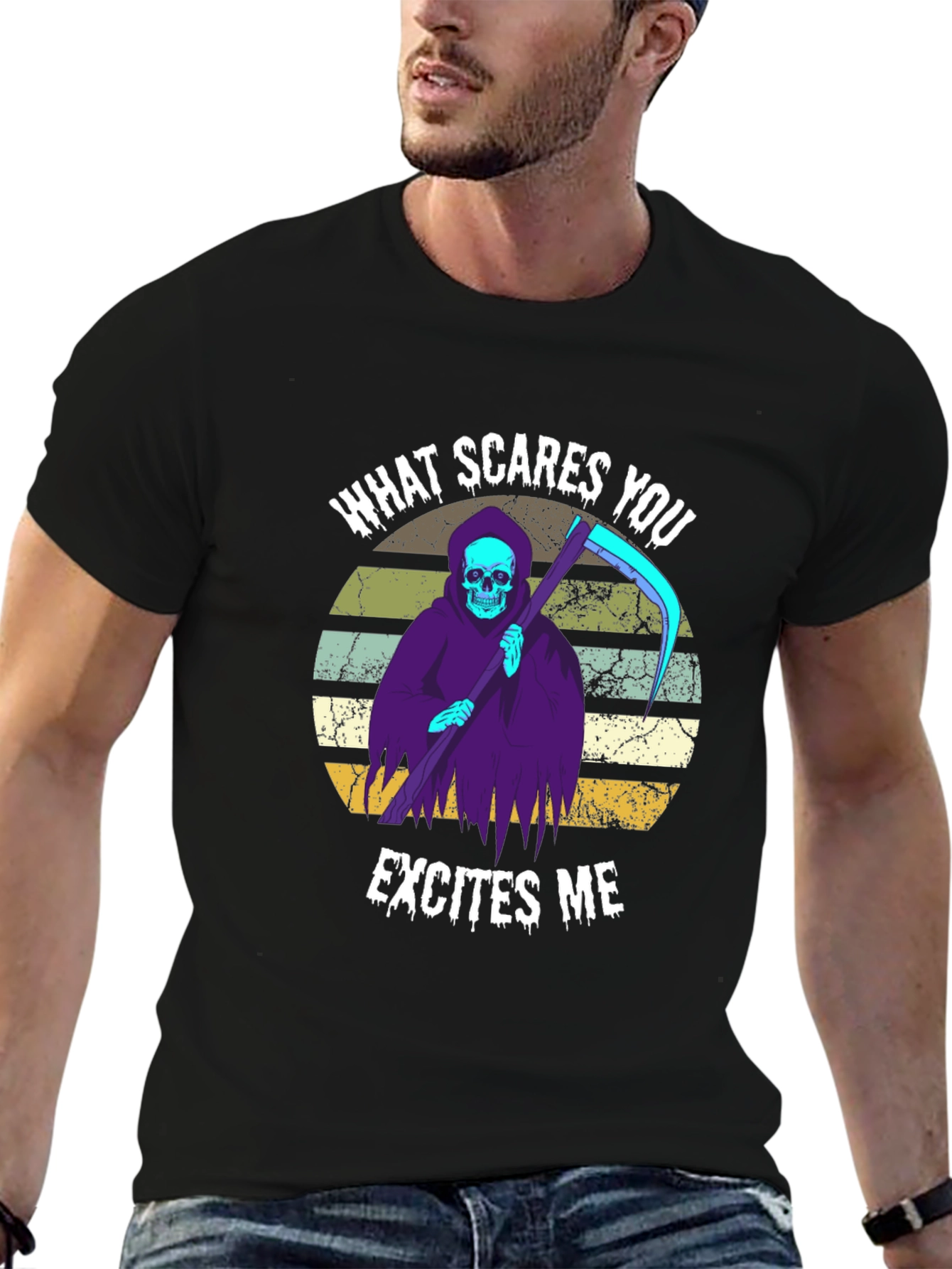 Grim Reaper T-Shirt: What Scares You Excites Me