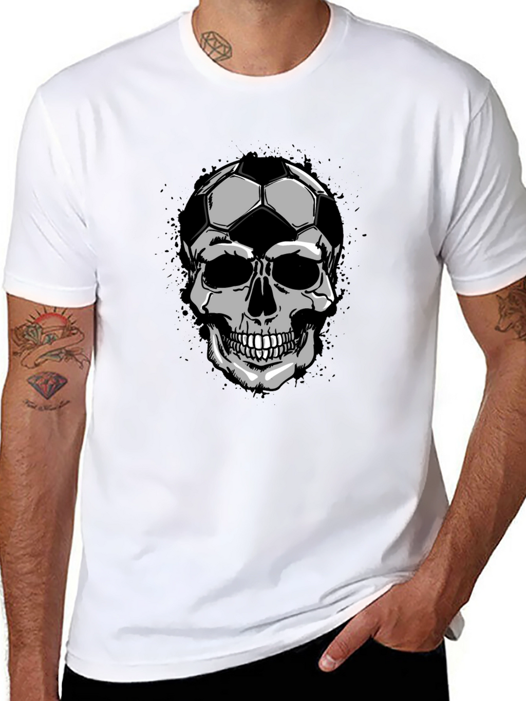 Soccer Skull Graphic Tee - Unique Design T-Shirt