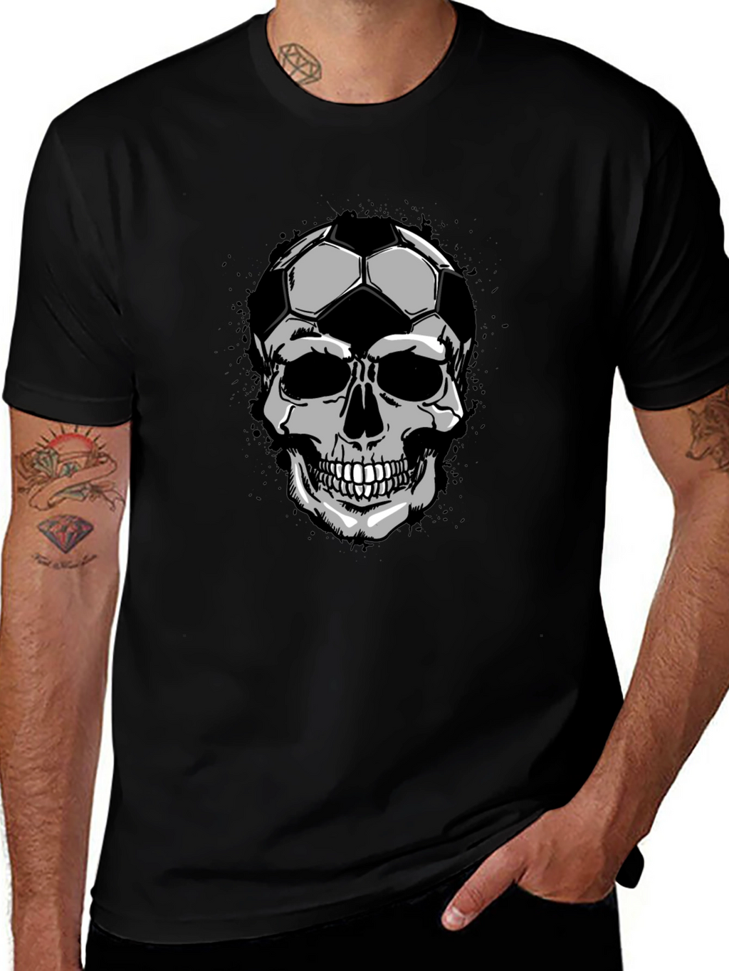 Soccer Skull Graphic Tee - Unique Design T-Shirt