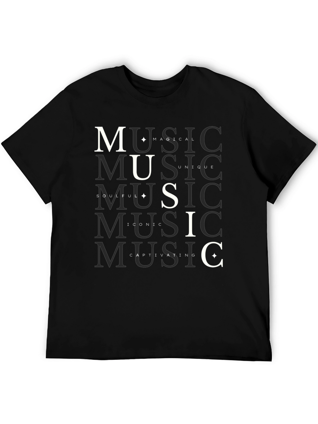 Music Lovers Graphic Tee - Black