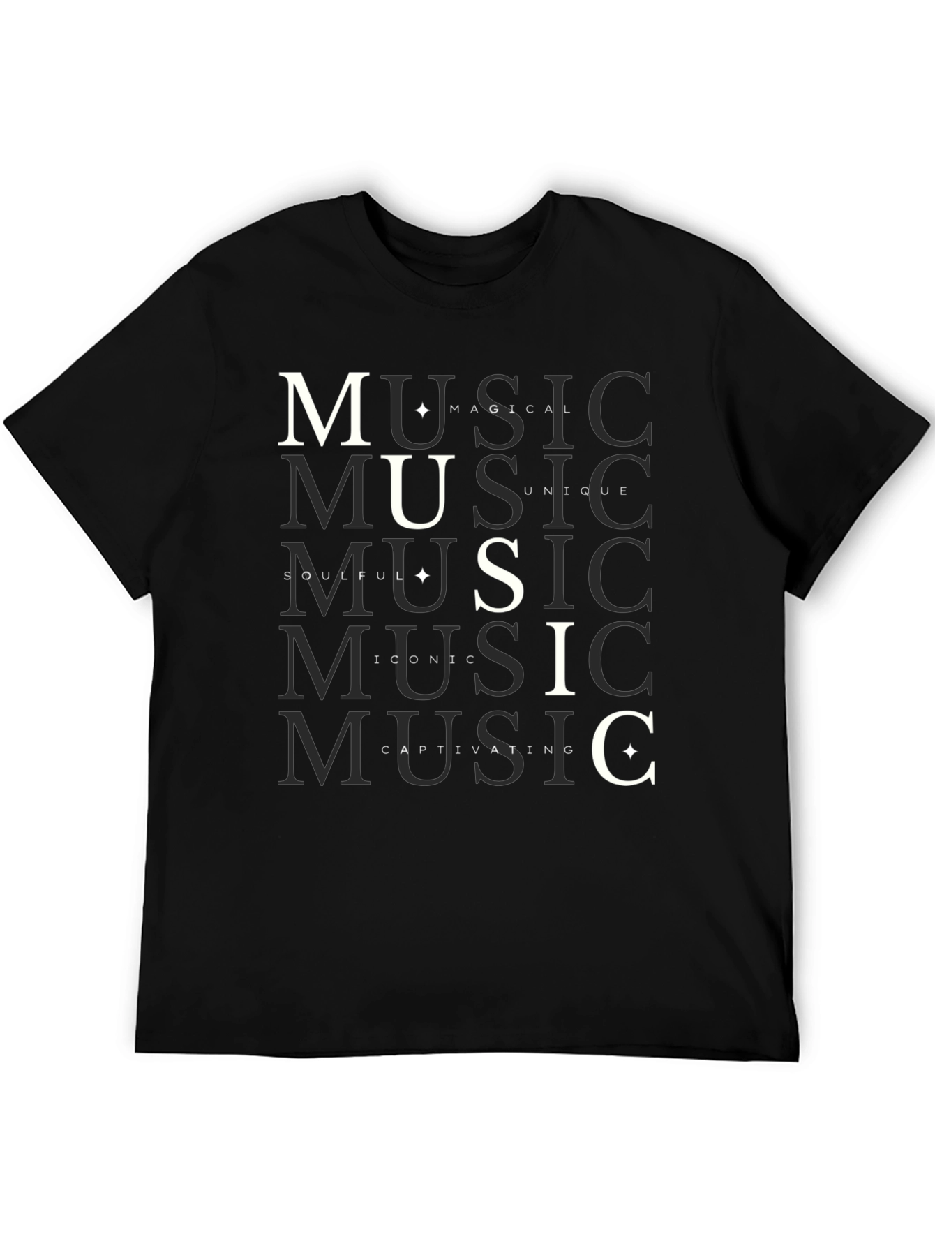 Music Lovers Graphic Tee - Black