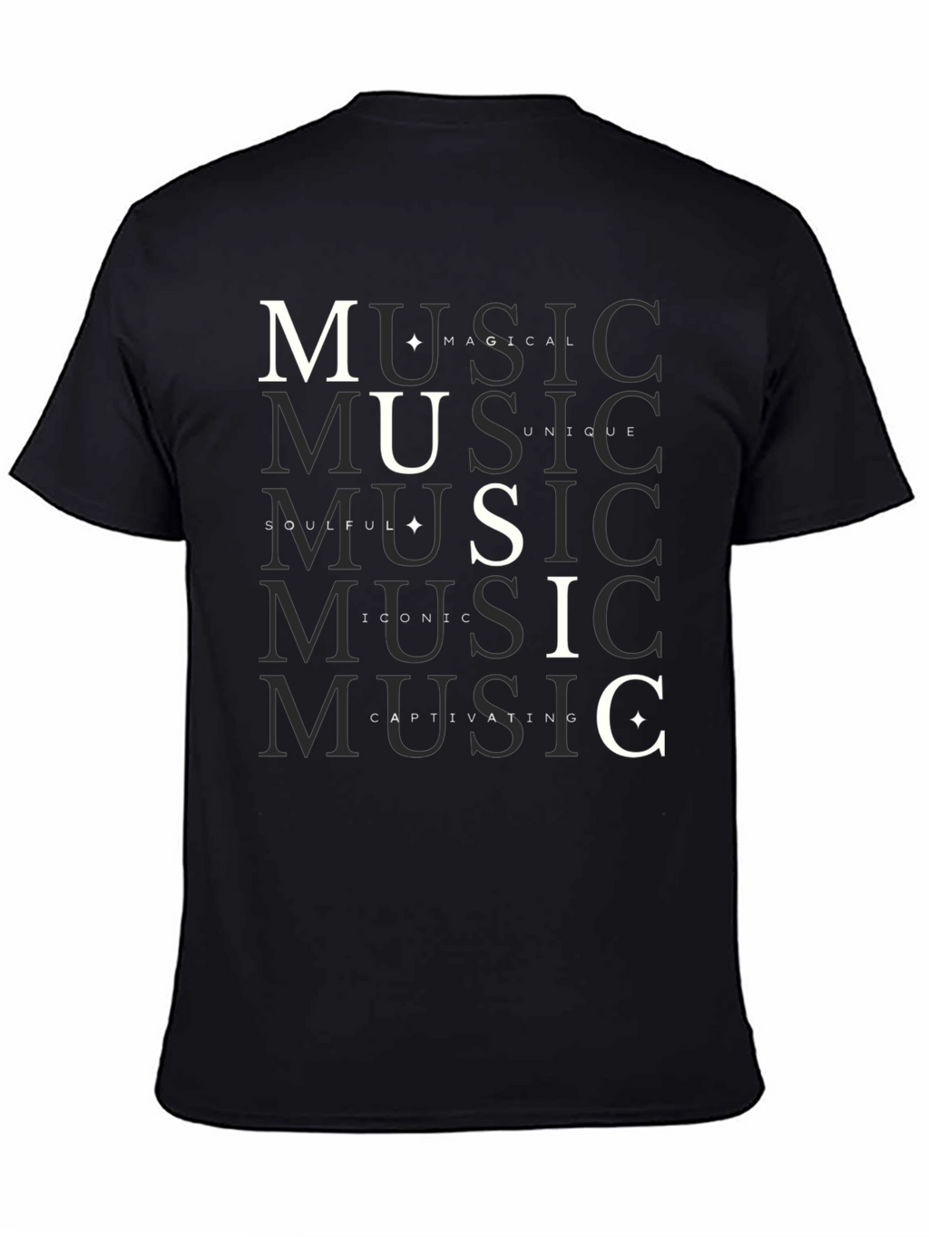 Music Lovers Graphic Tee - Black