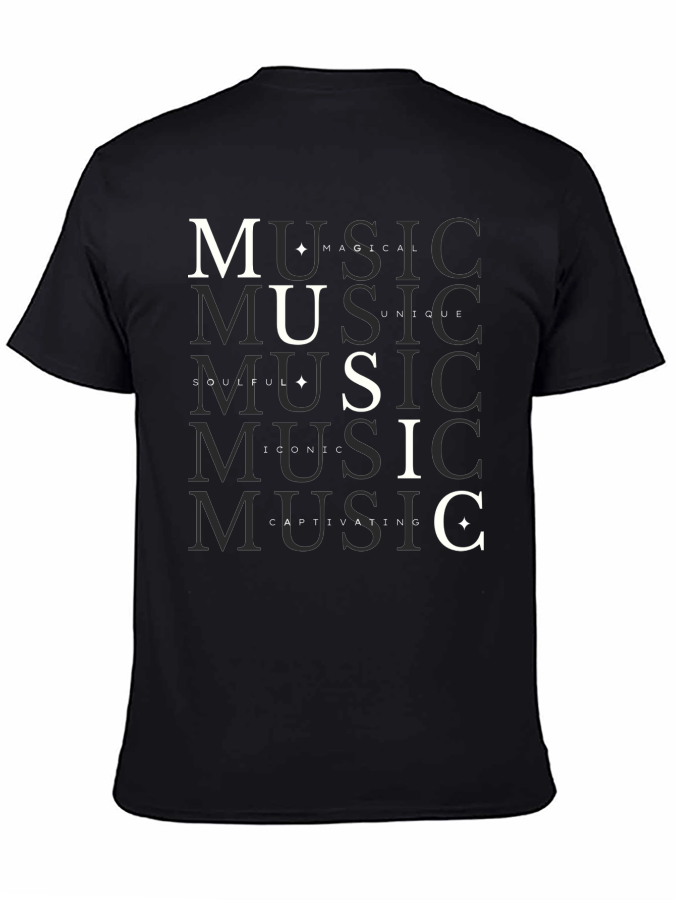 Music Lovers Graphic Tee - Black