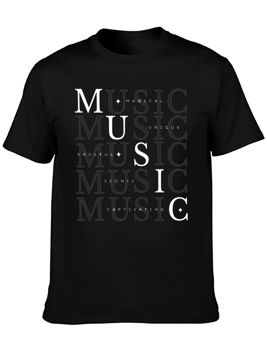 Music Lovers Graphic Tee - Black