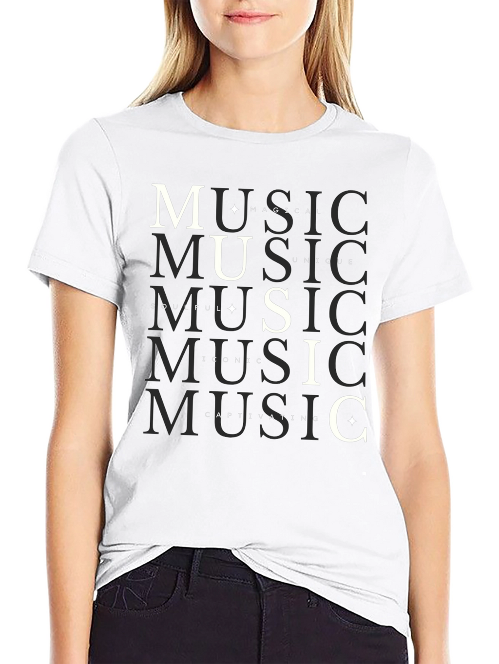 Music Lovers Graphic Tee - Black
