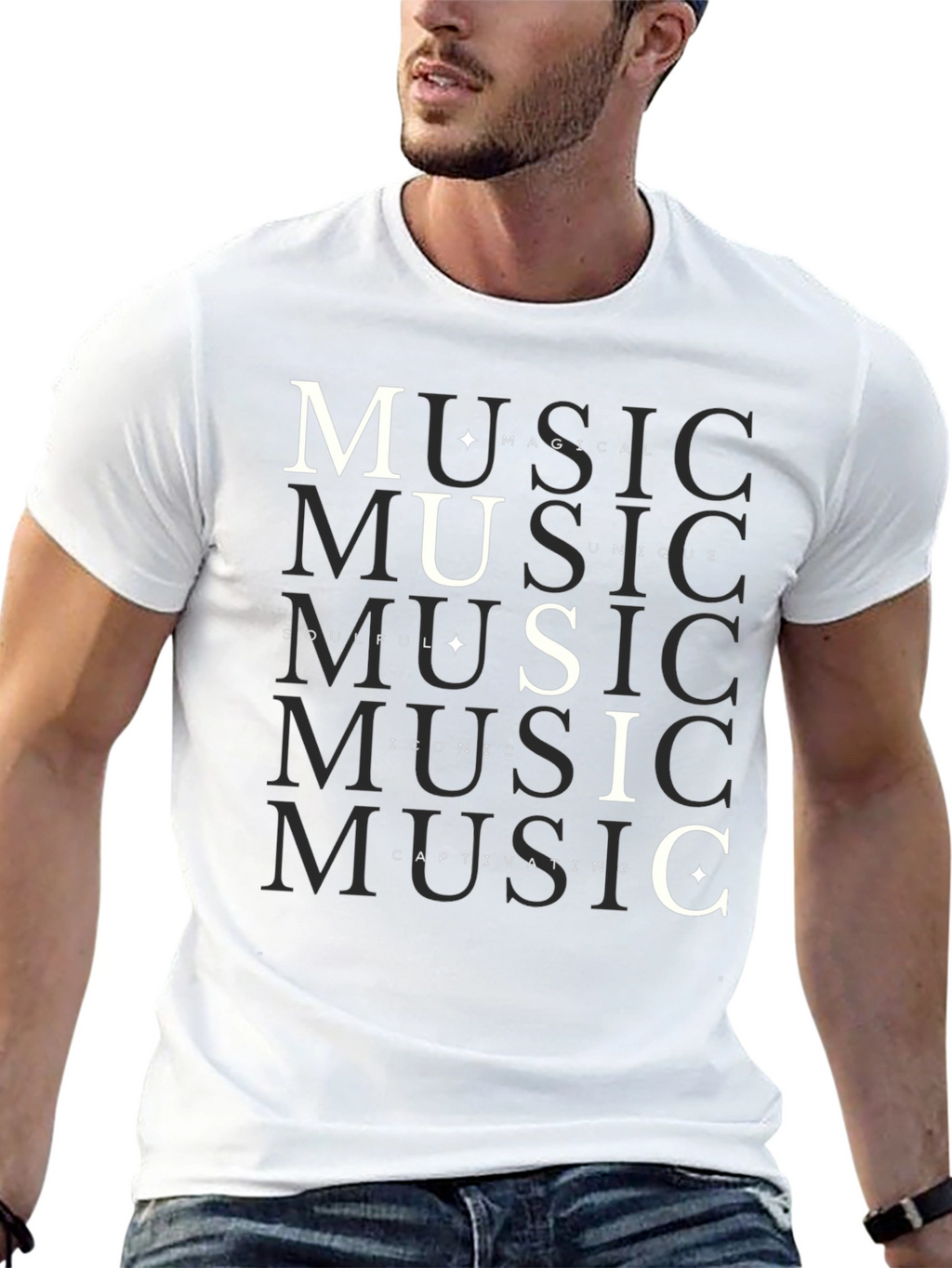 Music Lovers Graphic Tee - Black