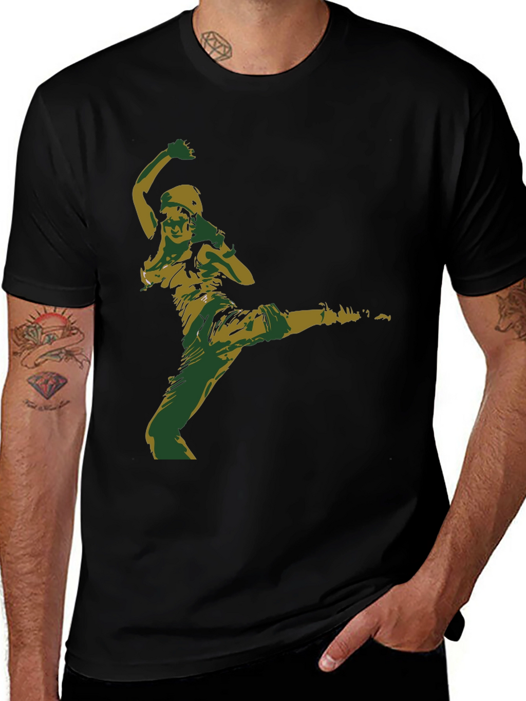 Martial Arts Graphic Black T-Shirt
