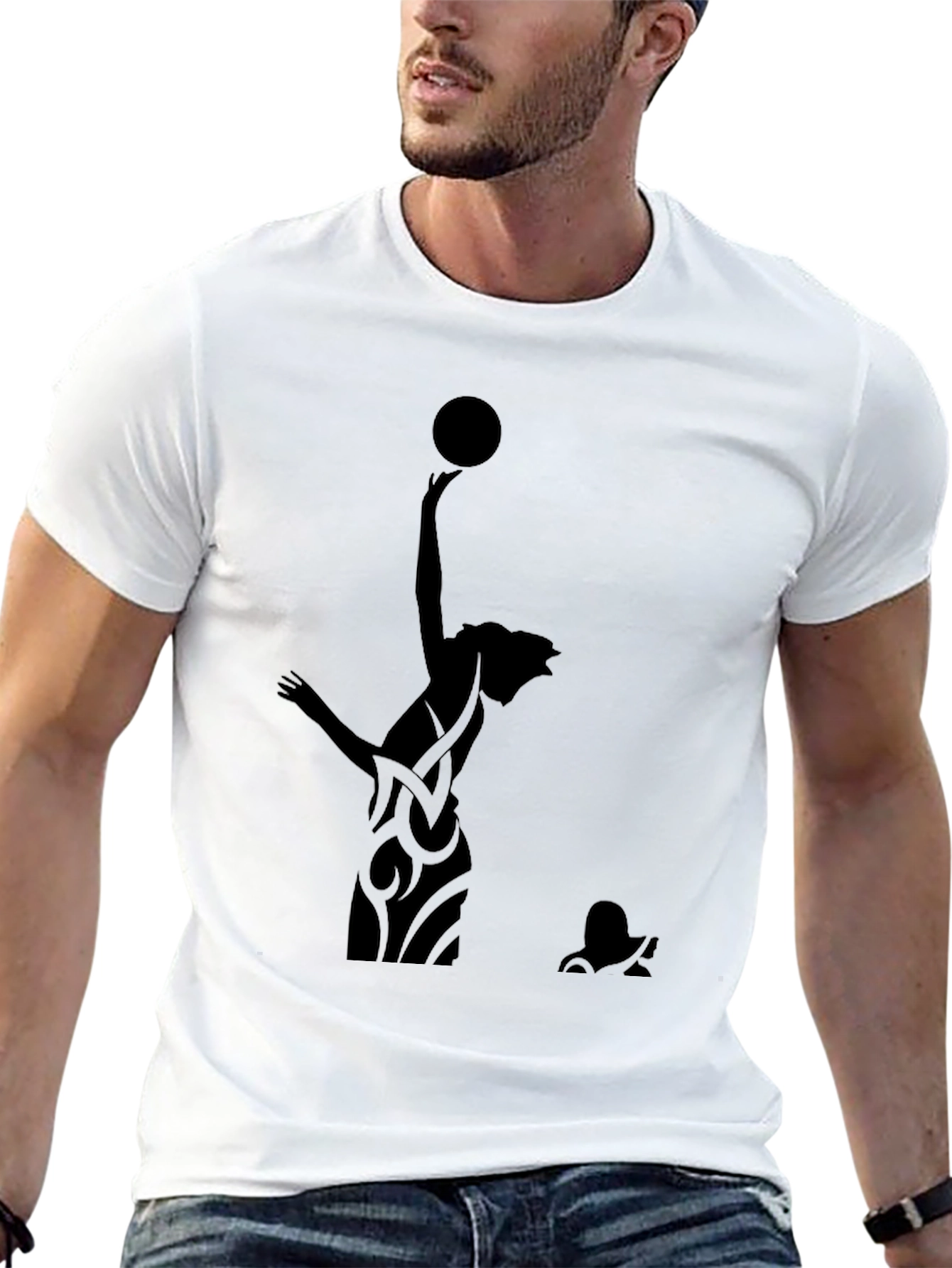 Mens Black Graphic Tee - Ballerina Silhouette