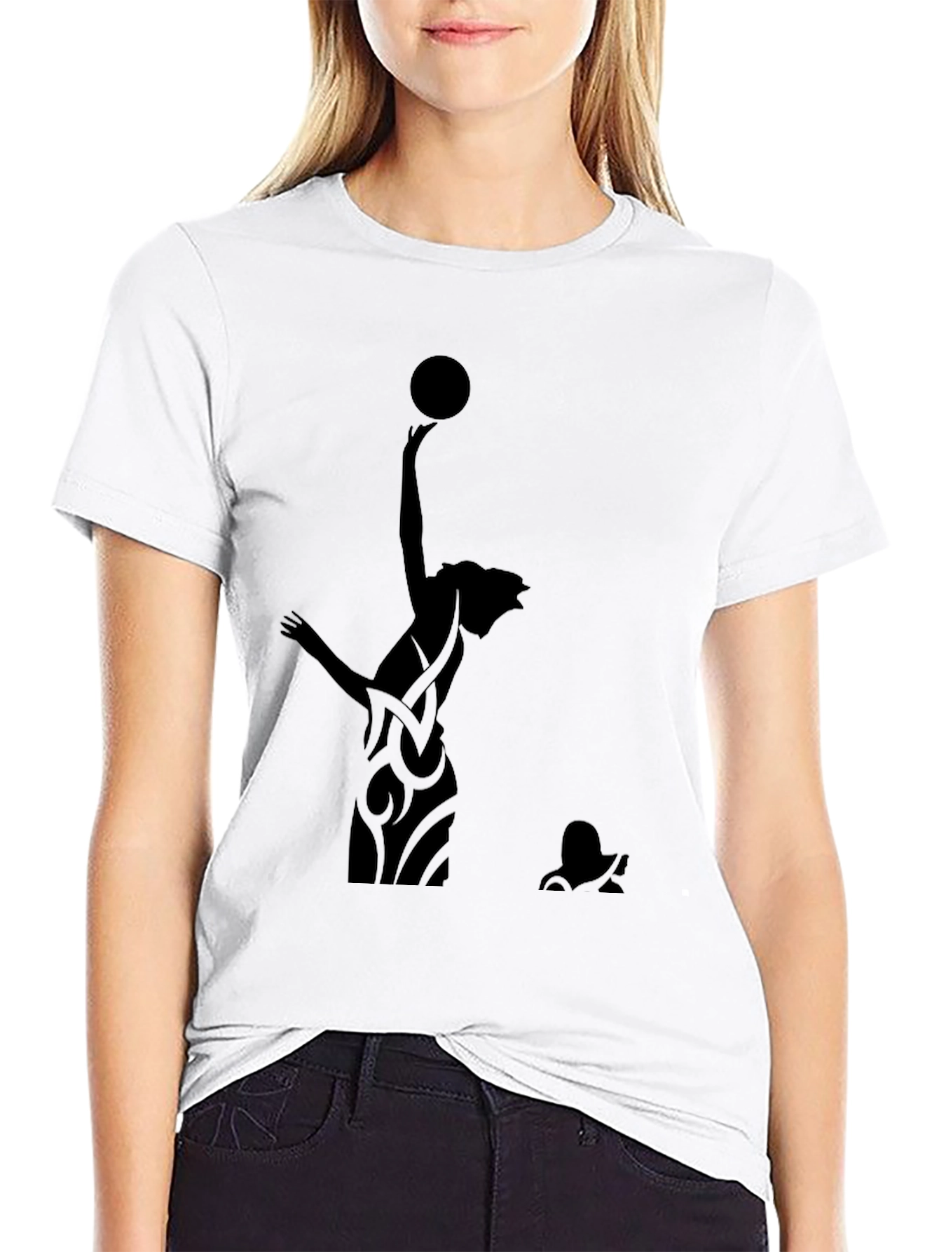Mens Black Graphic Tee - Ballerina Silhouette