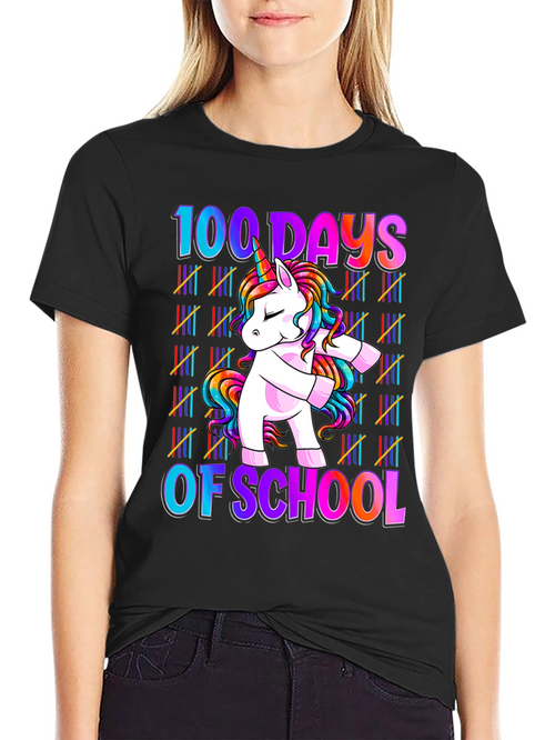 100 Days of School Unicorn Graphic Tee