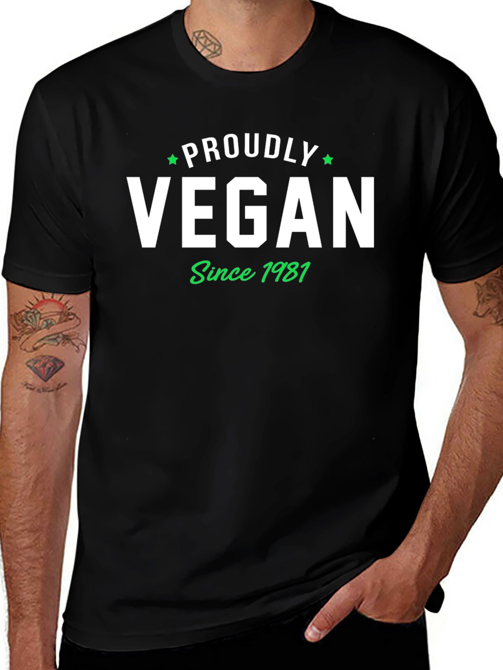 Proudly Vegan Since 1981 Graphic Tee