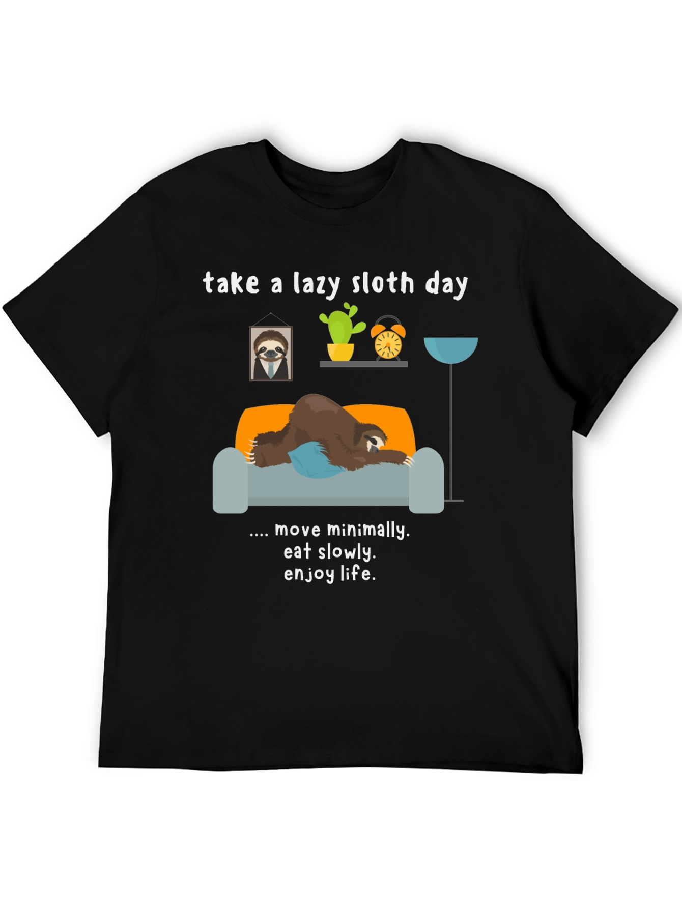 Lazy Sloth Day T-Shirt - Relax & Enjoy Life