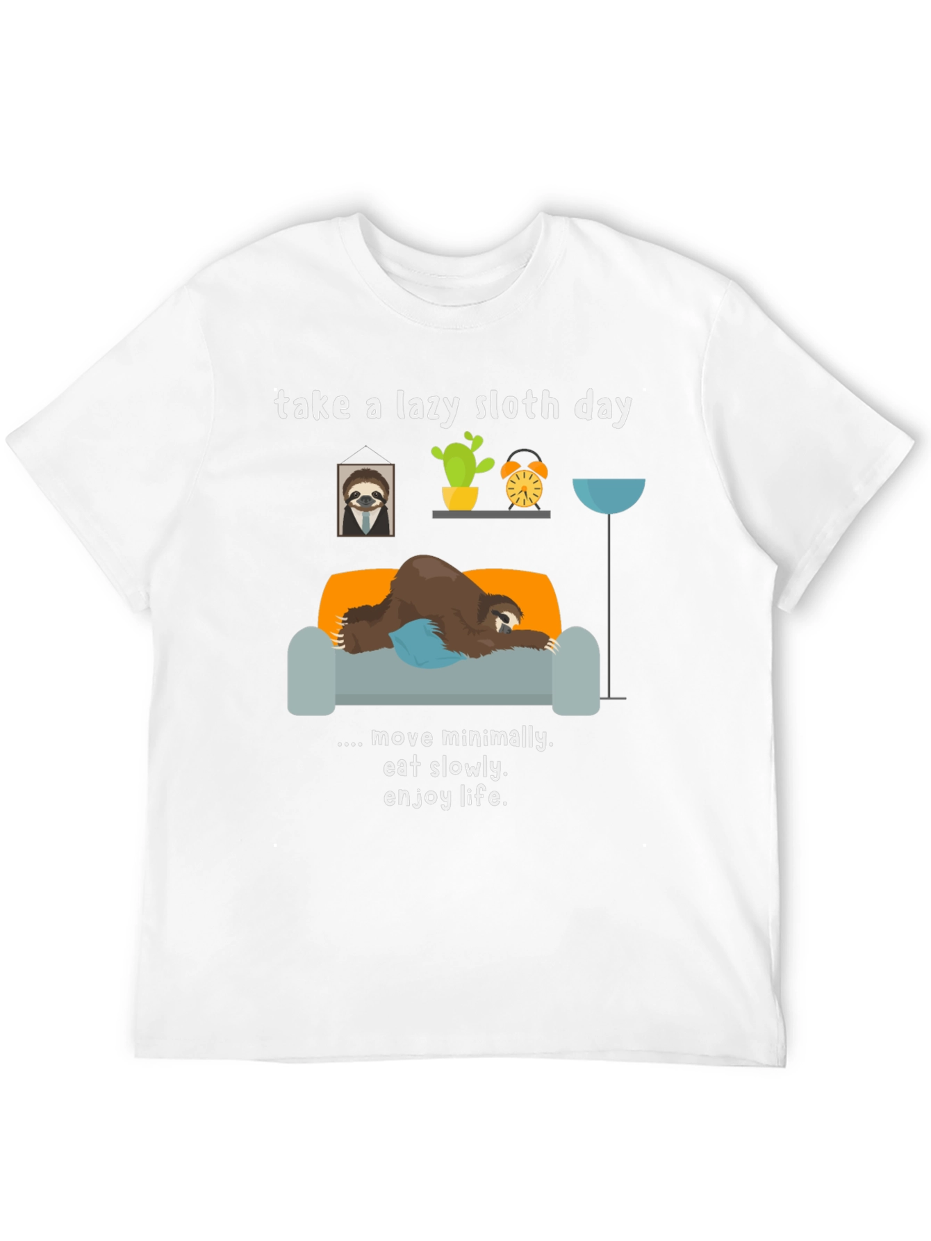 Lazy Sloth Day T-Shirt - Relax & Enjoy Life