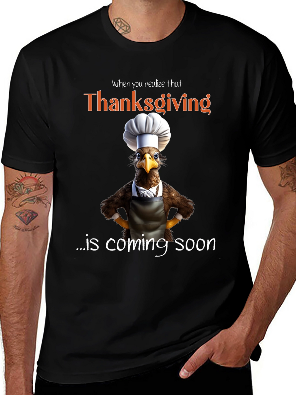 Thanksgiving Turkey Chef Humor T-Shirt