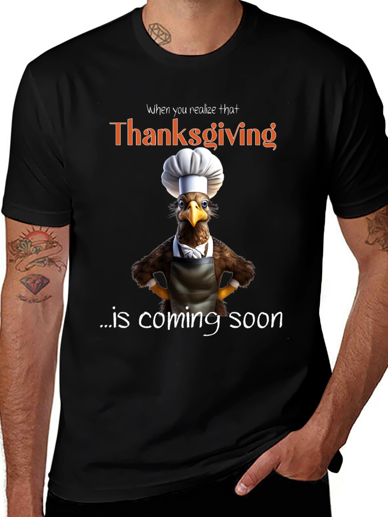 Thanksgiving Turkey Chef Humor T-Shirt