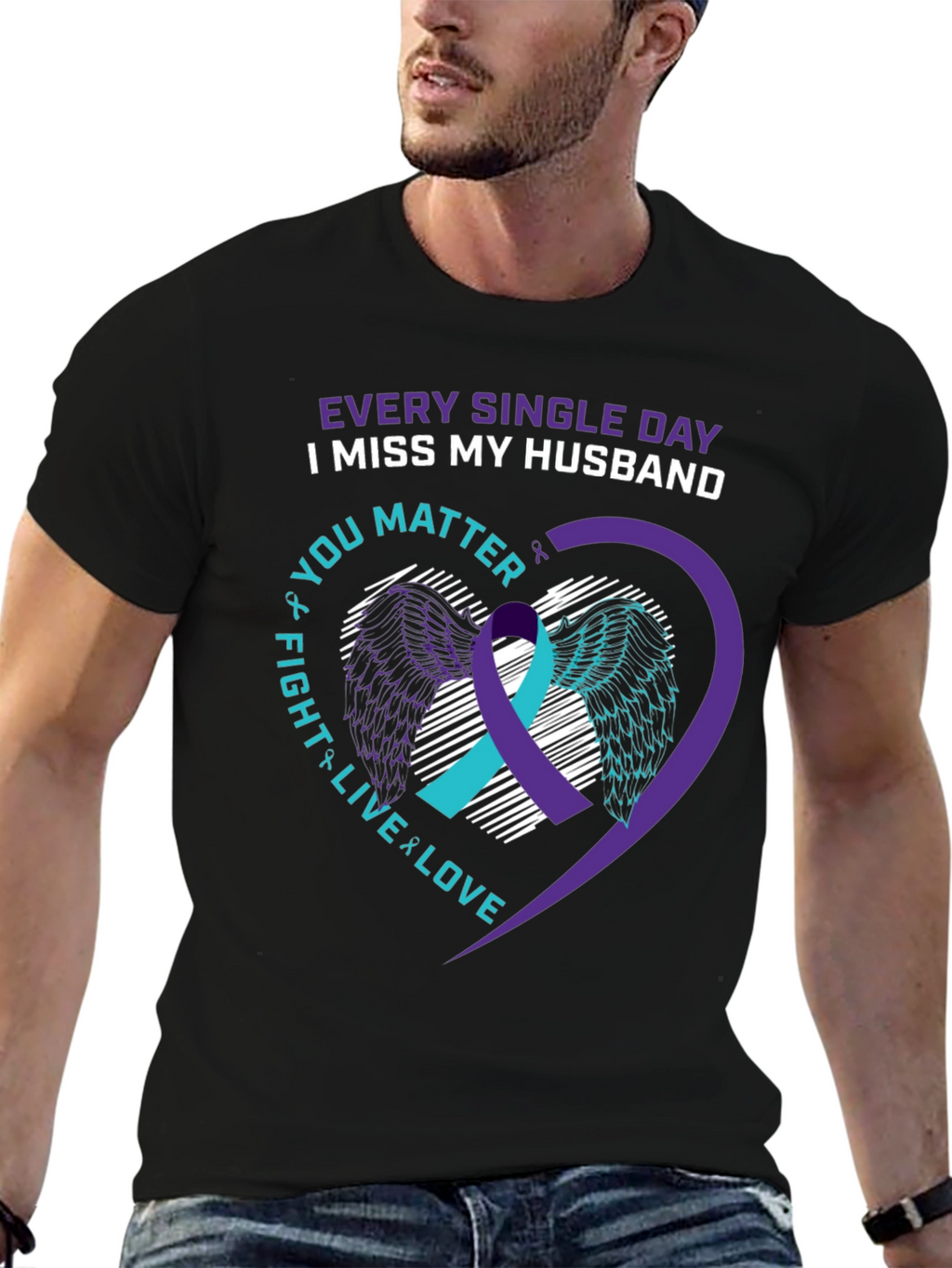 I Miss My Husband Suicide Awareness T-Shirt
