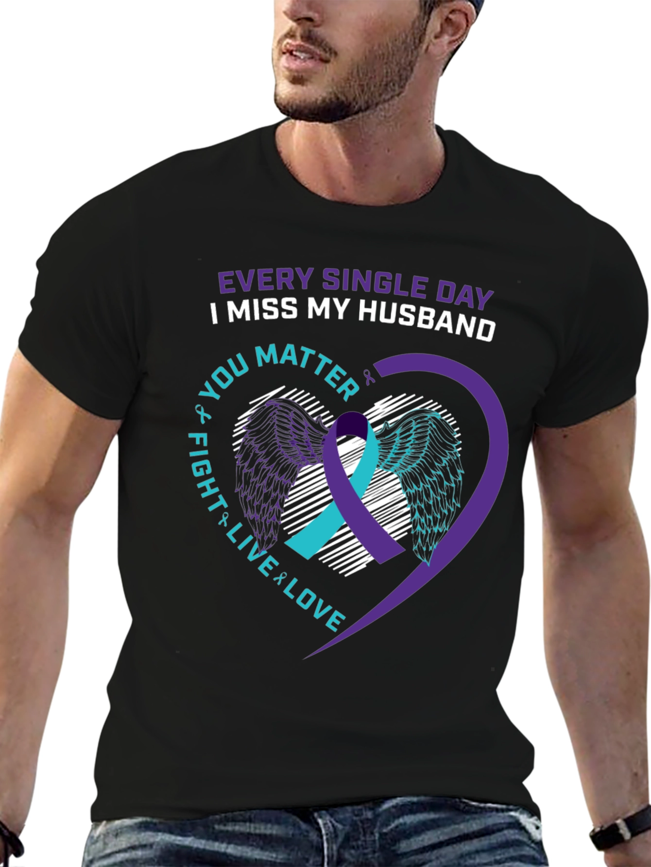 I Miss My Husband Suicide Awareness T-Shirt