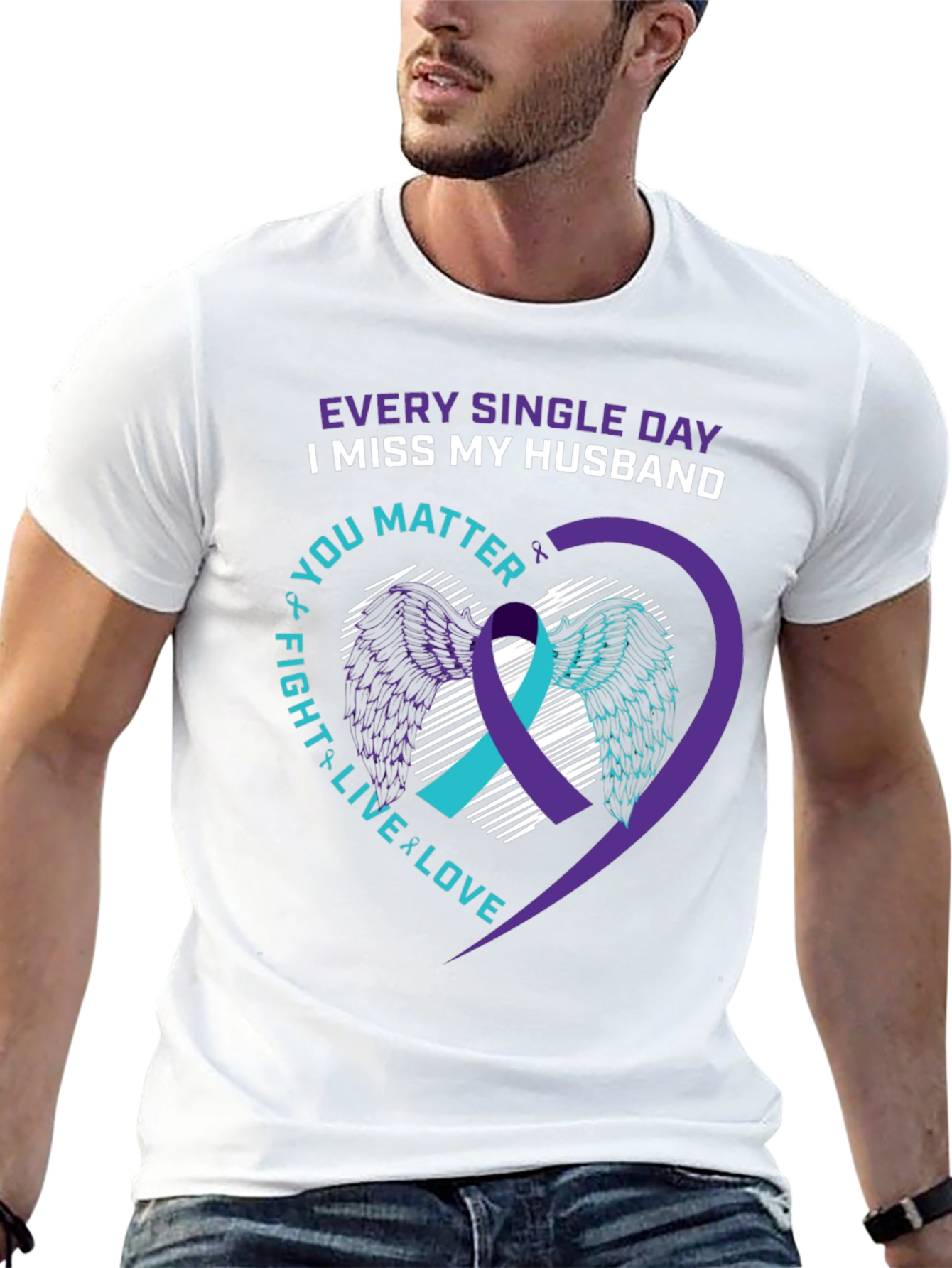I Miss My Husband Suicide Awareness T-Shirt