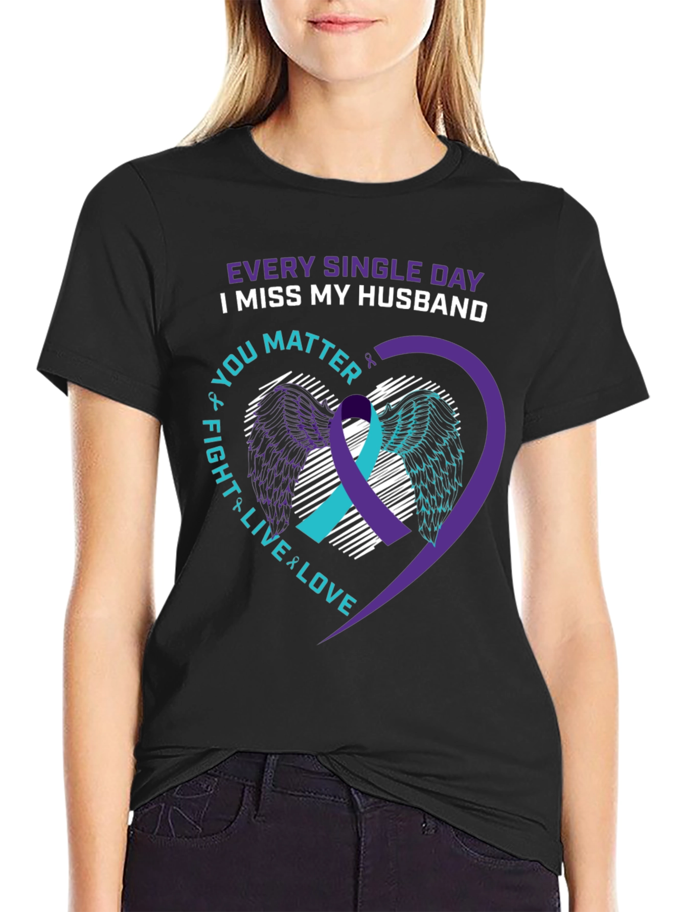 I Miss My Husband Suicide Awareness T-Shirt