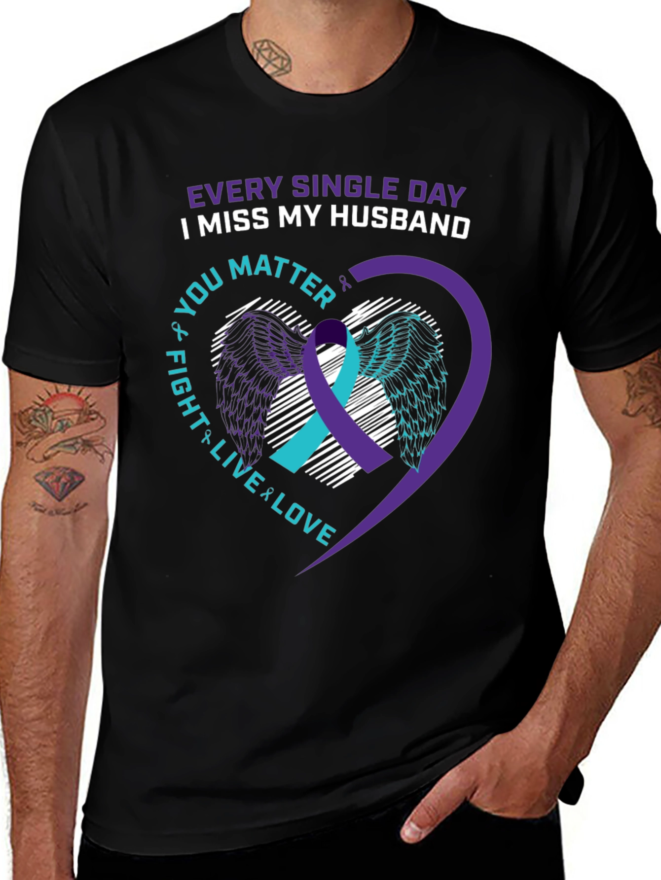 I Miss My Husband Suicide Awareness T-Shirt