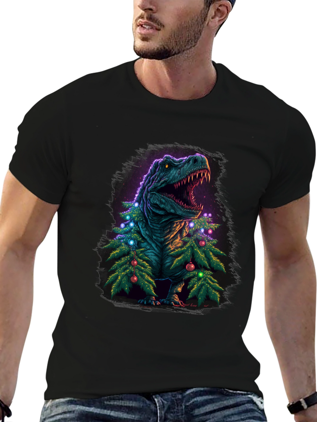 Christmas Rex T-Shirt - Dinosaur Holiday Tee