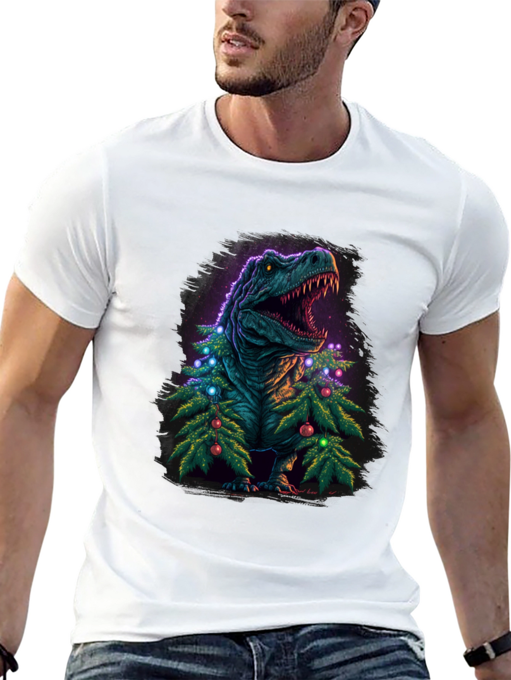Christmas Rex T-Shirt - Dinosaur Holiday Tee