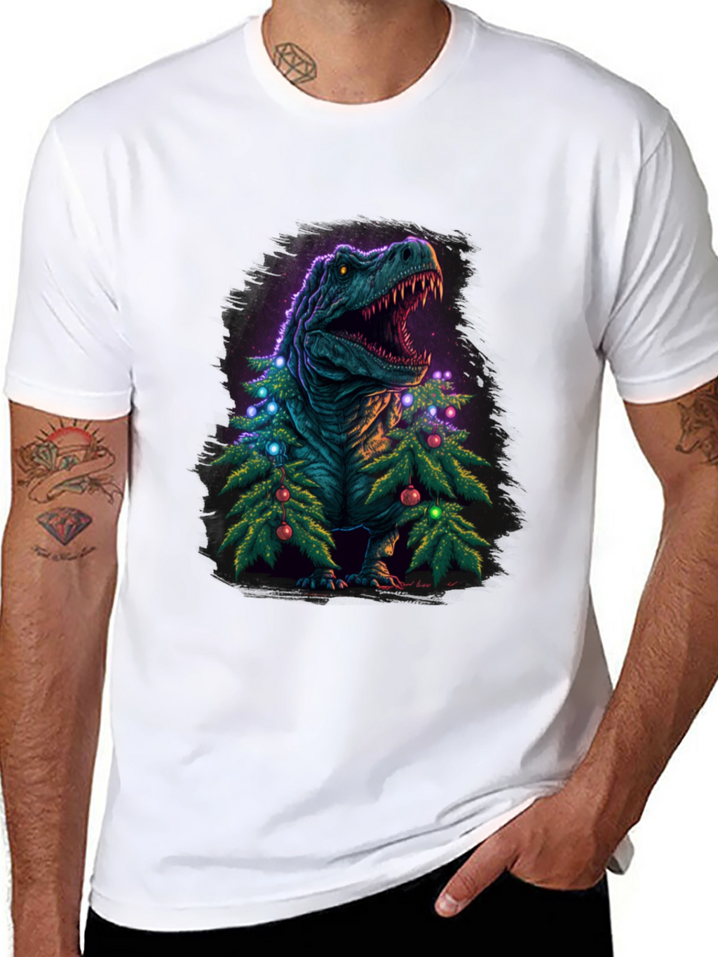 Christmas Rex T-Shirt - Dinosaur Holiday Tee