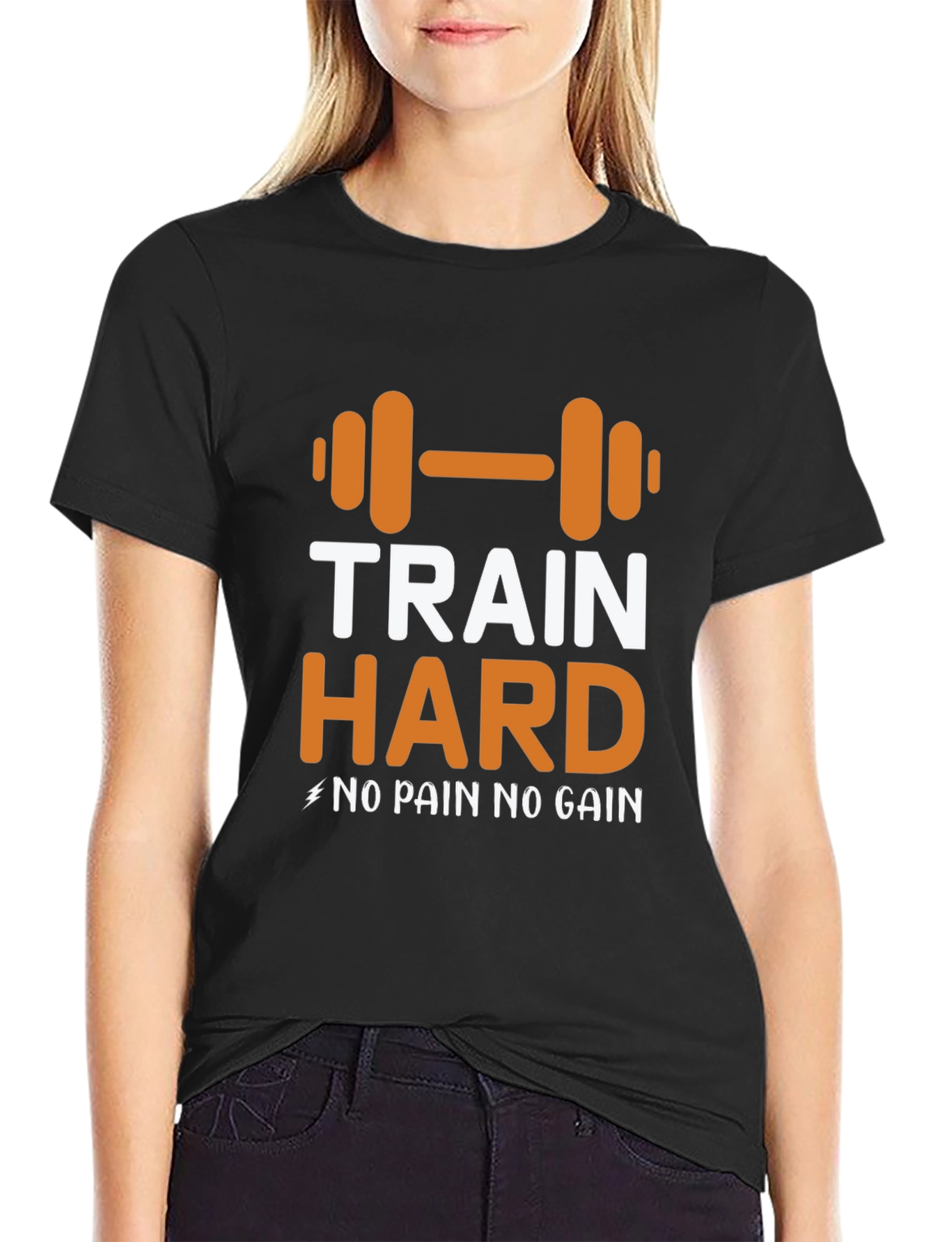 Train Hard T-Shirt - No Pain No Gain Gym Apparel