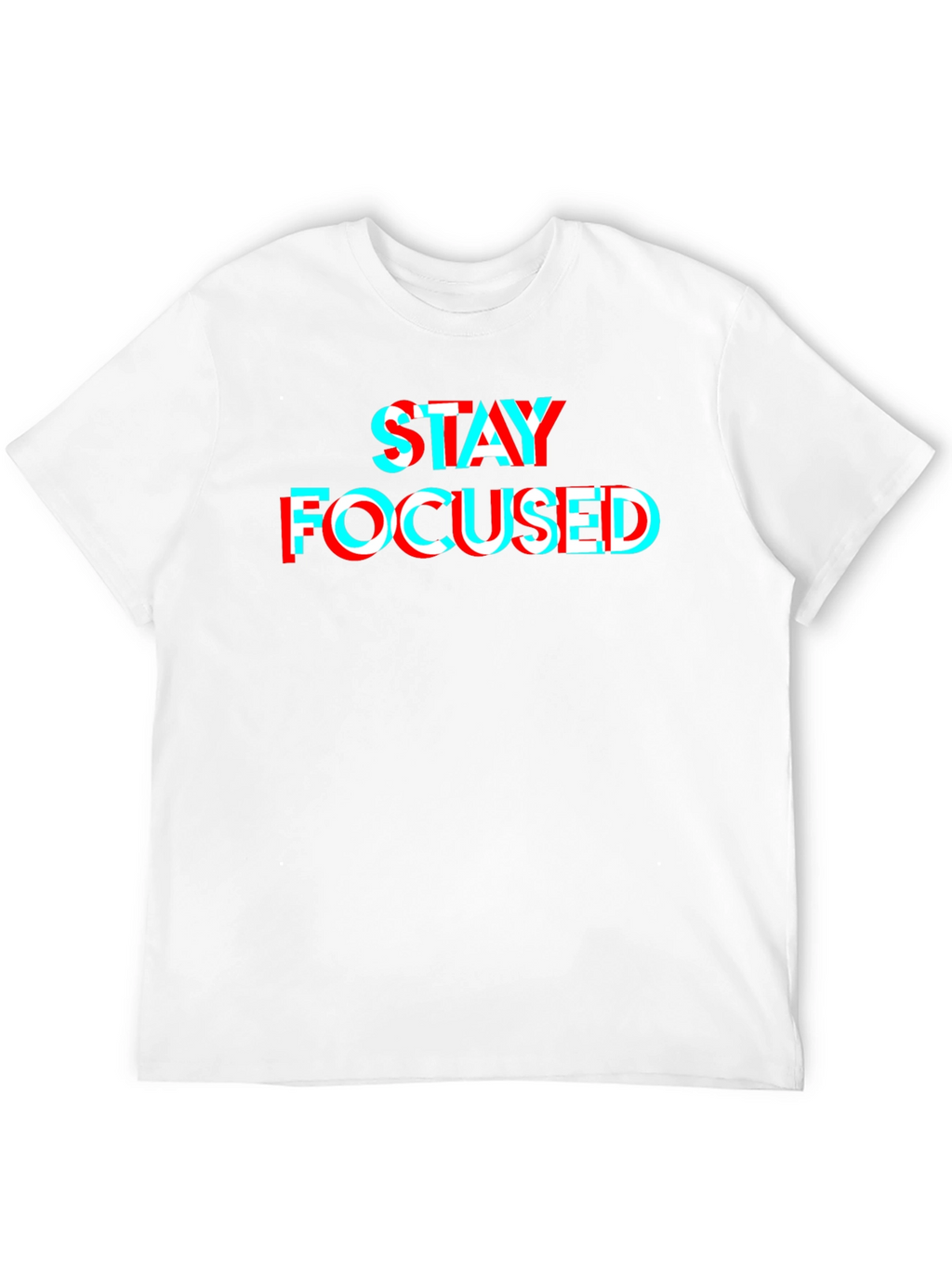 Stay Focused 3D Style Graphic Tee - Black