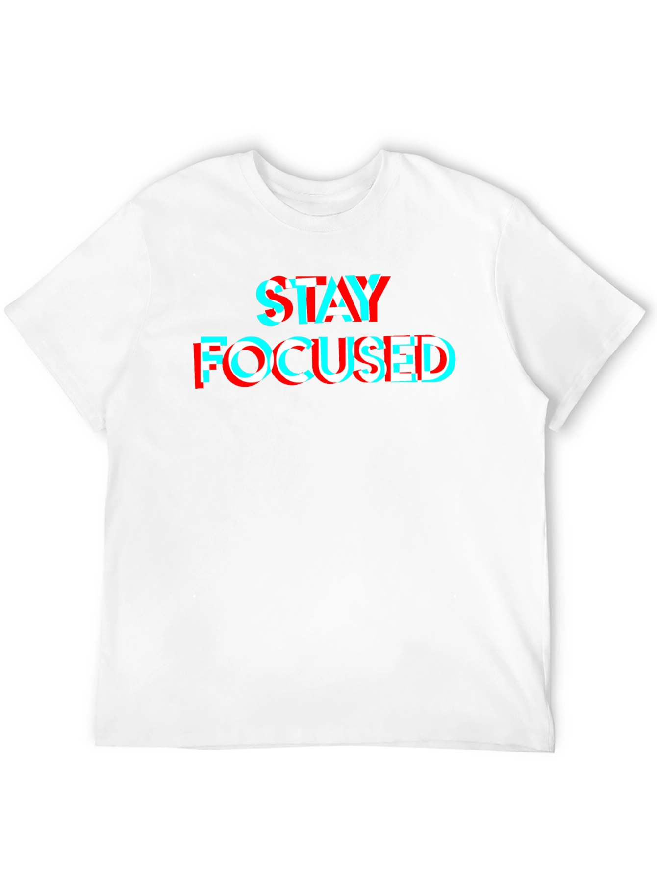 Stay Focused 3D Style Graphic Tee - Black