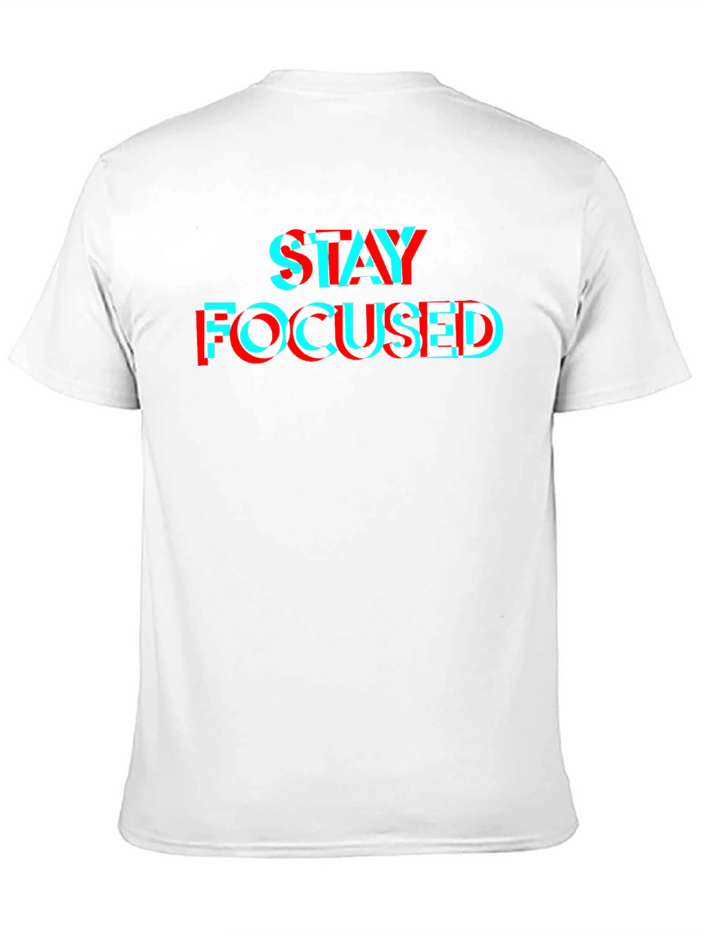 Stay Focused 3D Style Graphic Tee - Black