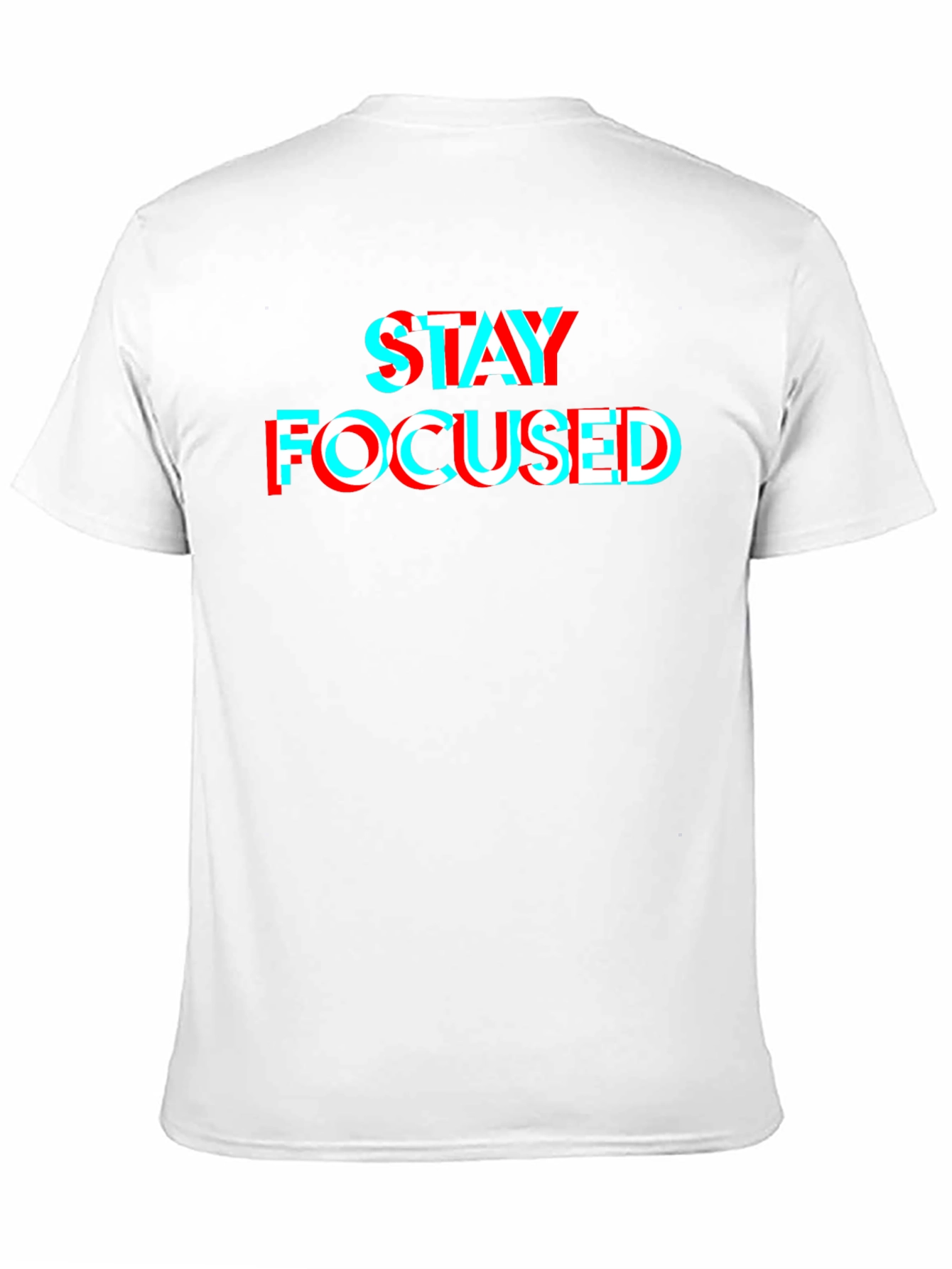 Stay Focused 3D Style Graphic Tee - Black