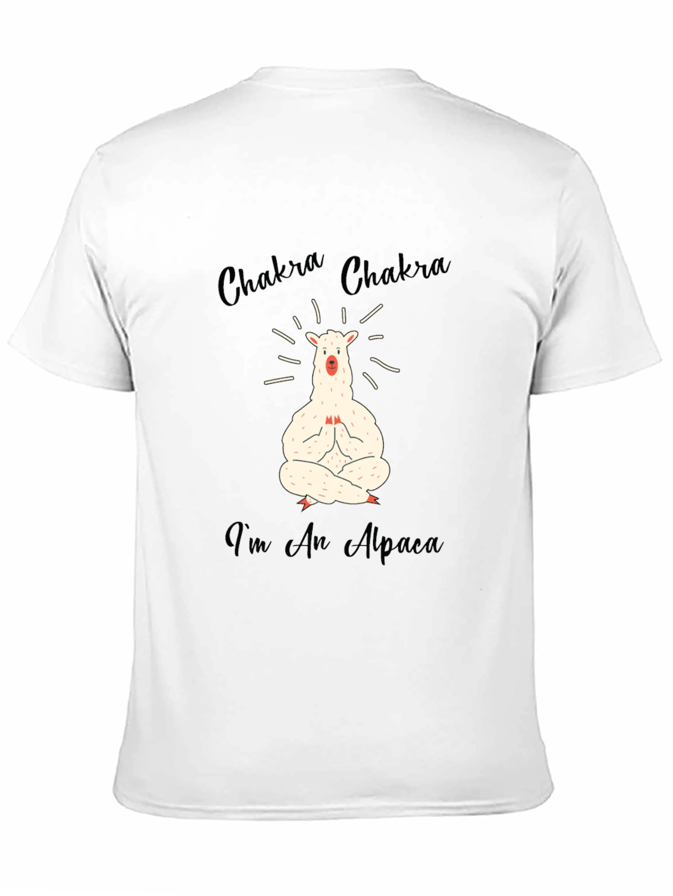 Chakra Alpaca T-Shirt - Meditating Llama Tee