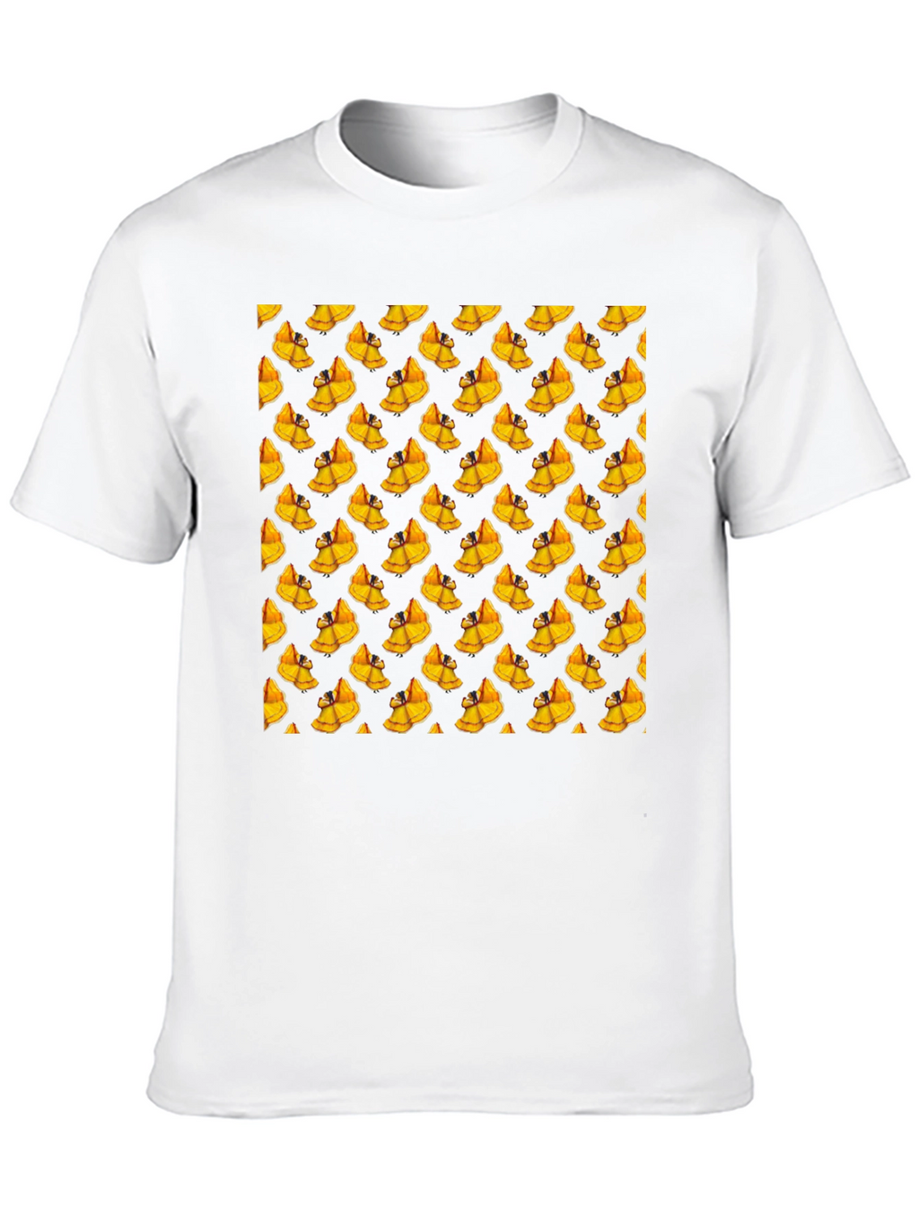 Novelty Mango Pattern Black T-Shirt