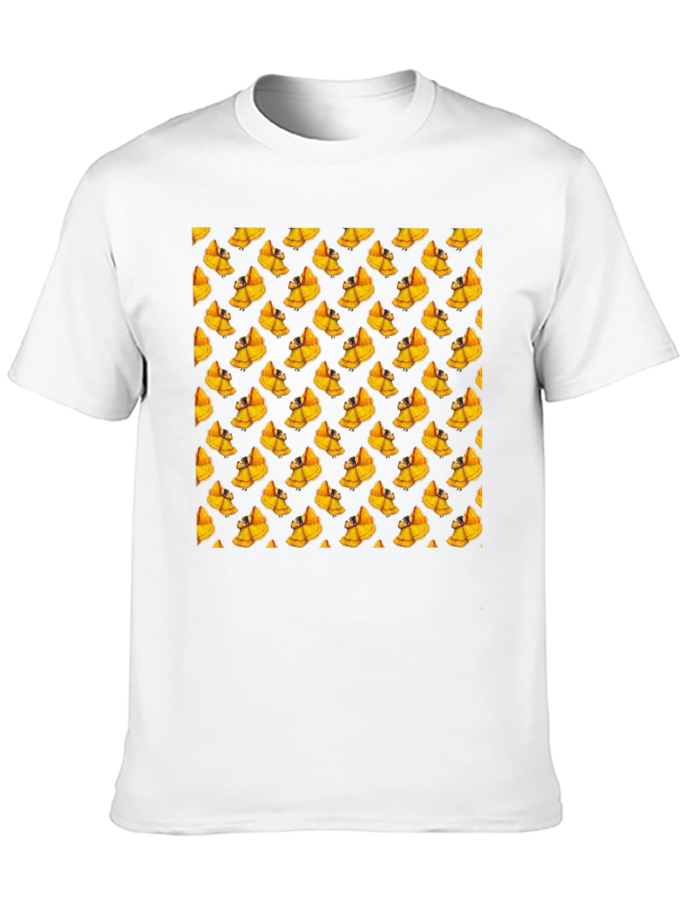 Novelty Mango Pattern Black T-Shirt