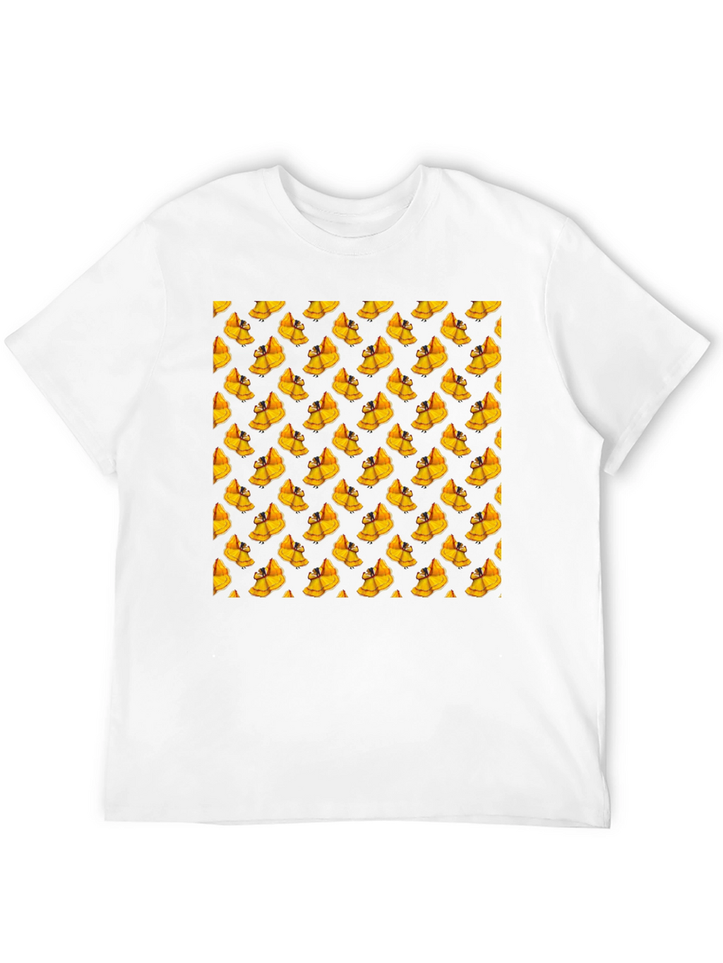 Novelty Mango Pattern Black T-Shirt