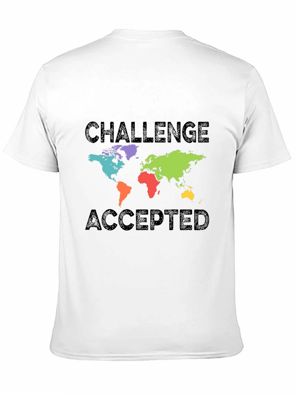 Challenge Accepted World Map Graphic T-Shirt