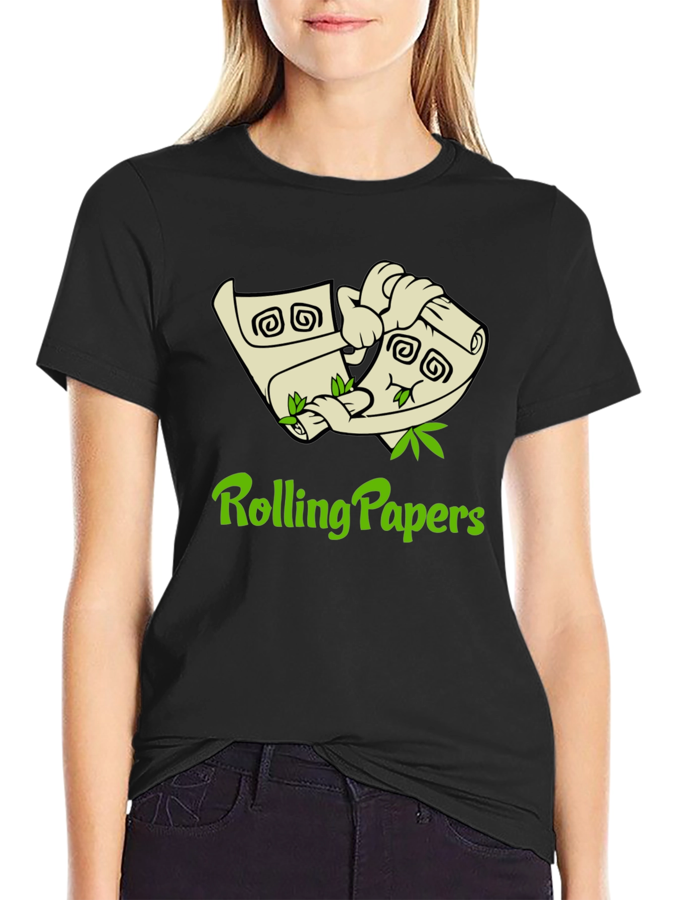Rolling Papers Graphic Tee - Black Cotton T-Shirt